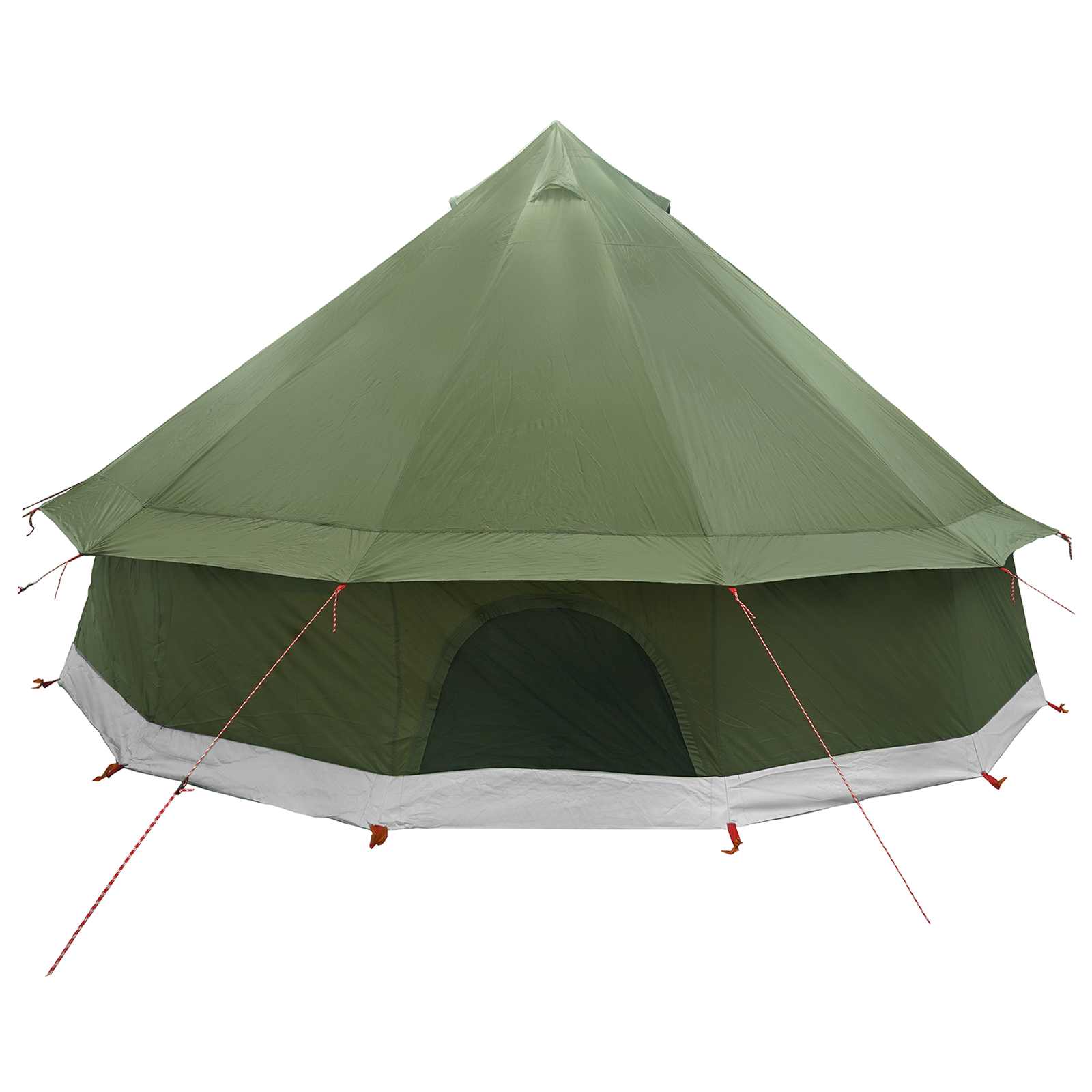 vidaXL Namiot Tipi z dachem Oliwkowy zielony 400 x 400 x 250 cm