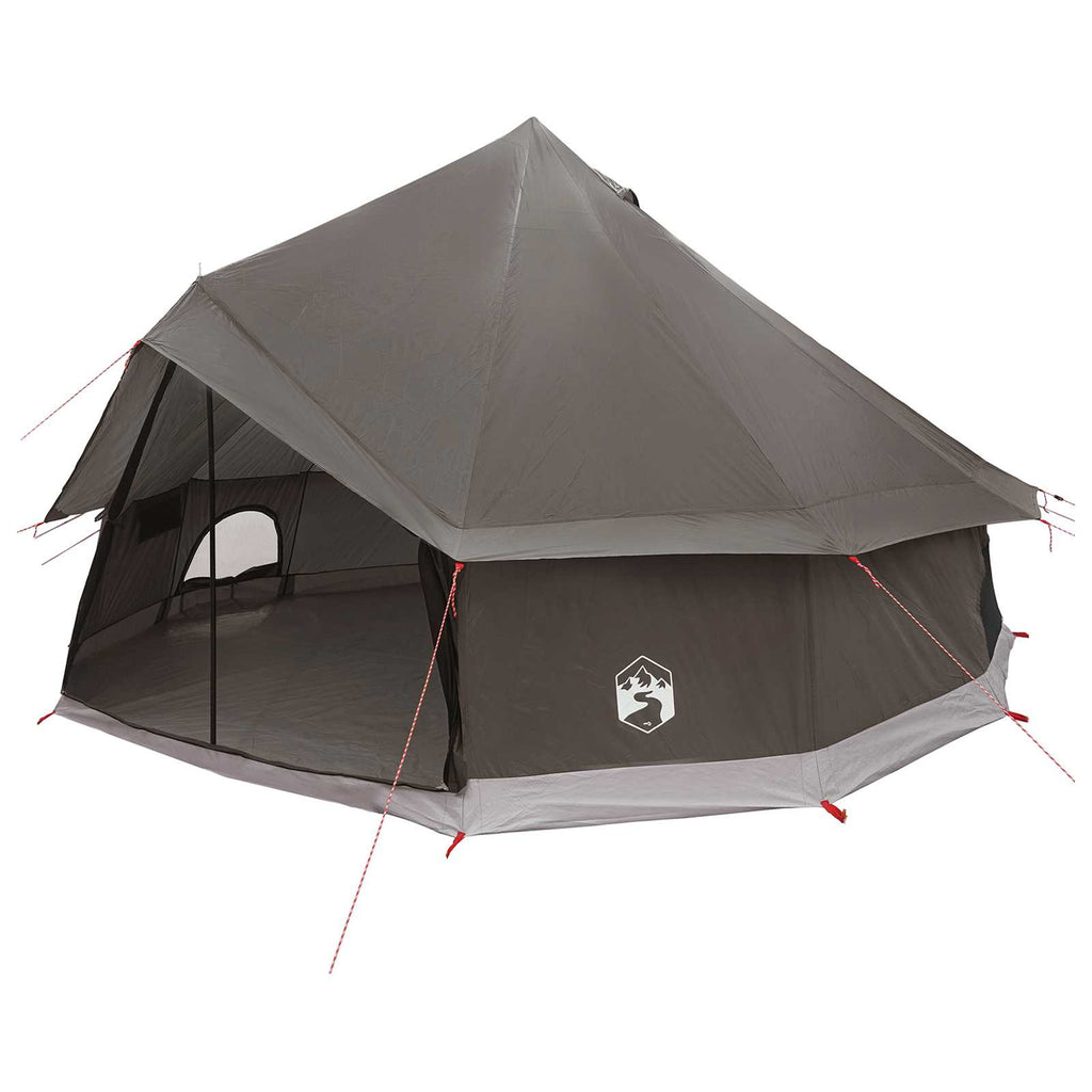 vidaXL Namiot Tipi Brązowy Szary 400 x 400 x 250 cm Poliester i Stal