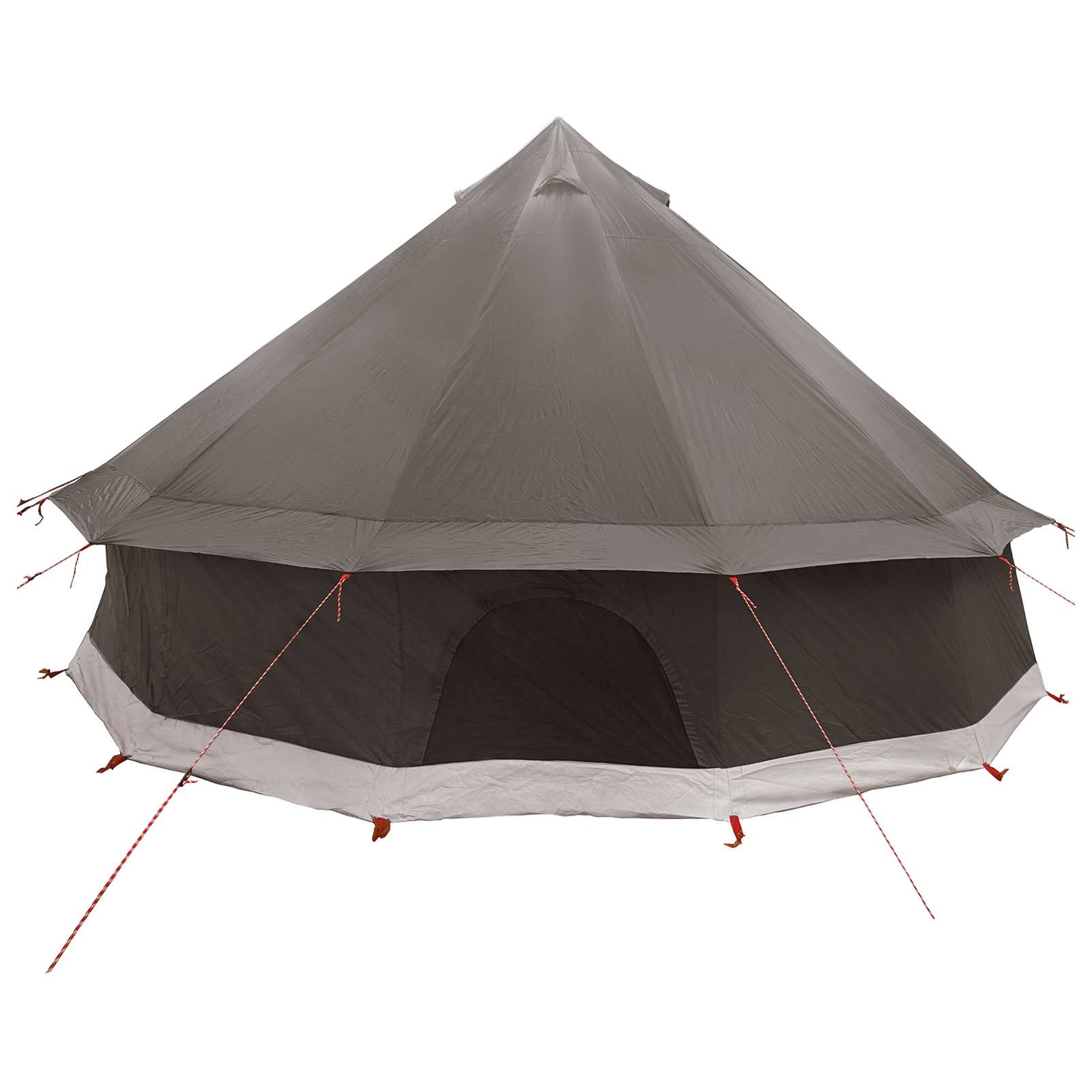 vidaXL Namiot Tipi Brązowy Szary 400 x 400 x 250 cm Poliester i Stal