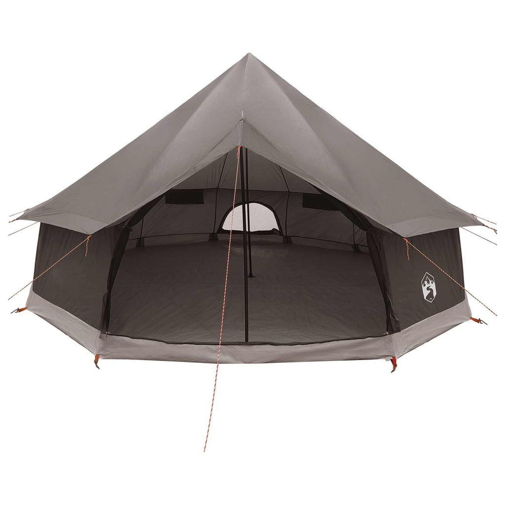 vidaXL Namiot Tipi Brązowy Szary 400 x 400 x 250 cm Poliester i Stal