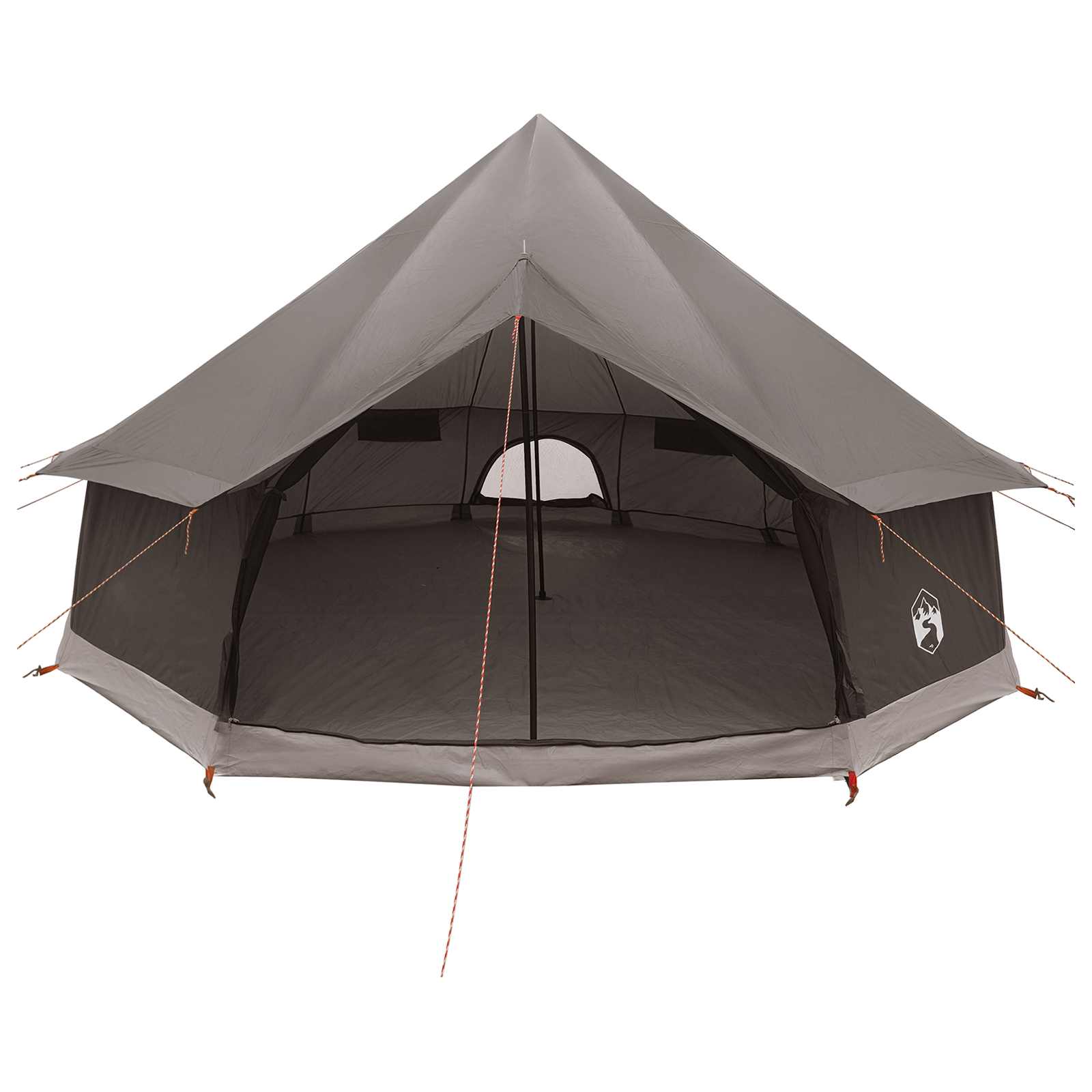 vidaXL Namiot Tipi Brązowy Szary 400 x 400 x 250 cm Poliester i Stal