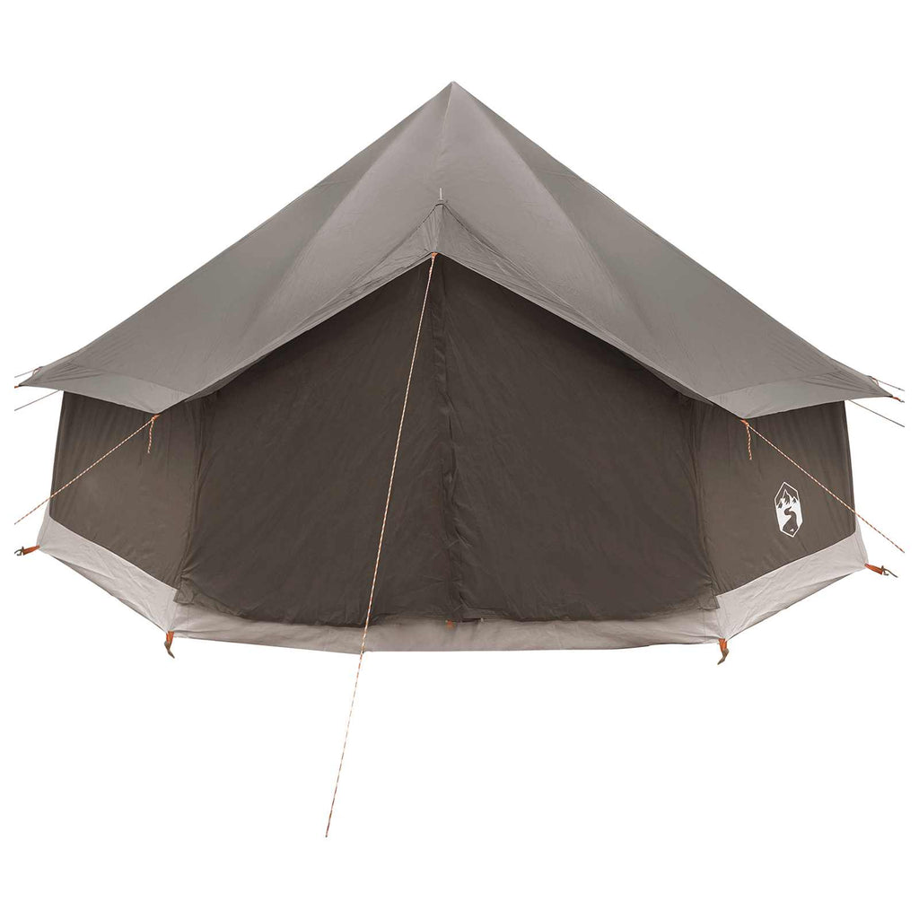vidaXL Namiot Tipi Brązowy Szary 400 x 400 x 250 cm Poliester i Stal