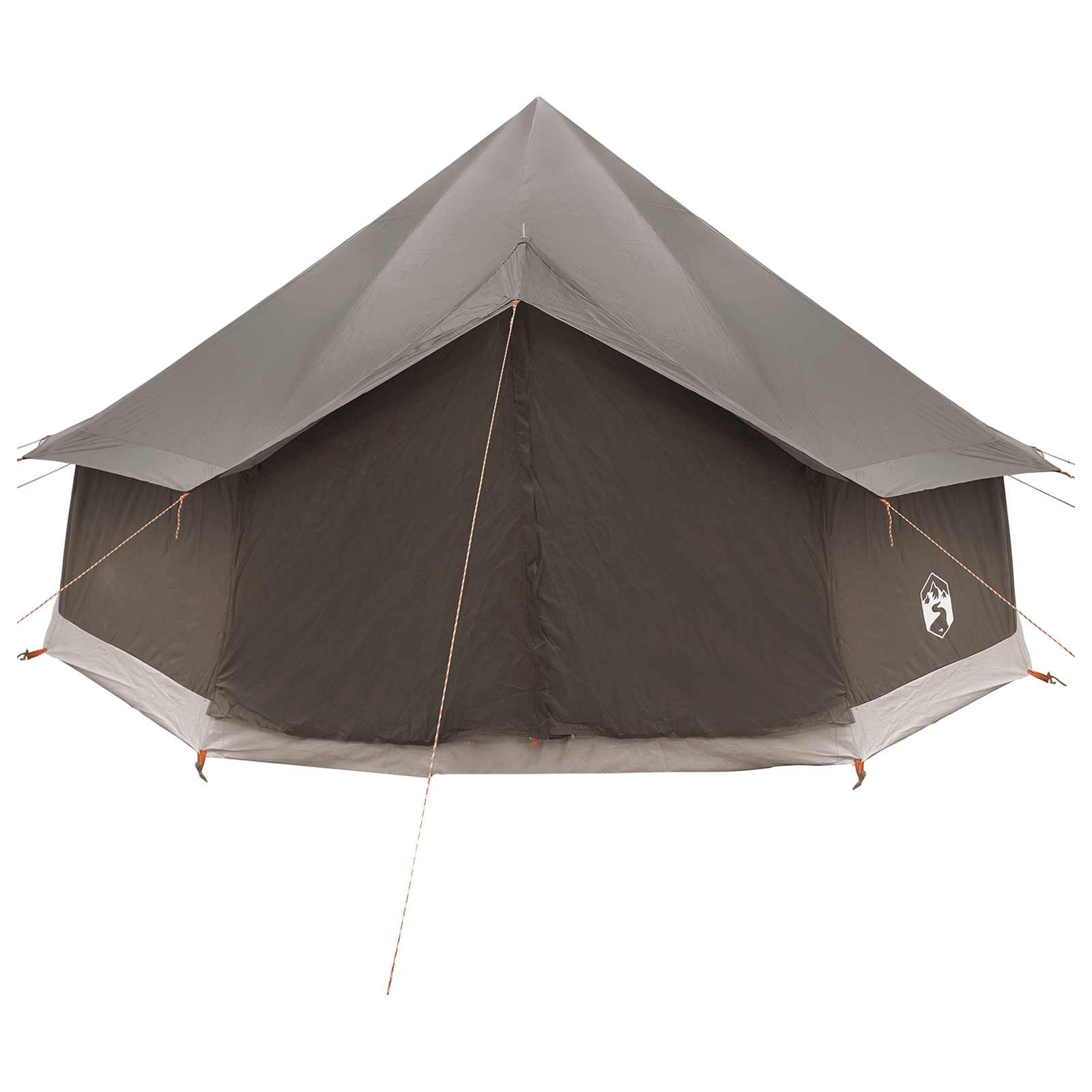 vidaXL Namiot Tipi Brązowy Szary 400 x 400 x 250 cm Poliester i Stal