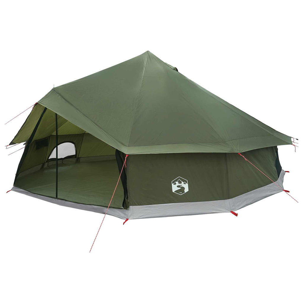 vidaXL Namiot Tipi z dachem Oliwkowy zielony 600 x 600 x 350 cm