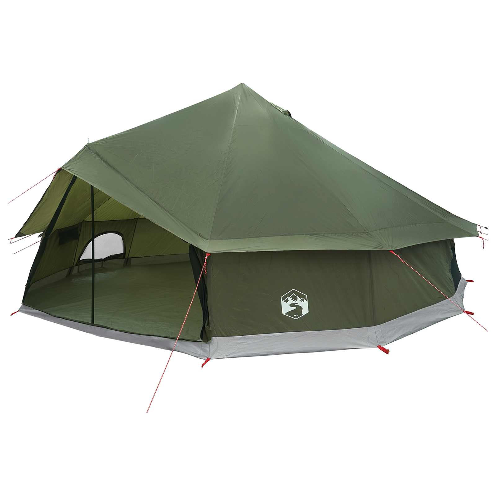 vidaXL Namiot Tipi z dachem Oliwkowy zielony 600 x 600 x 350 cm