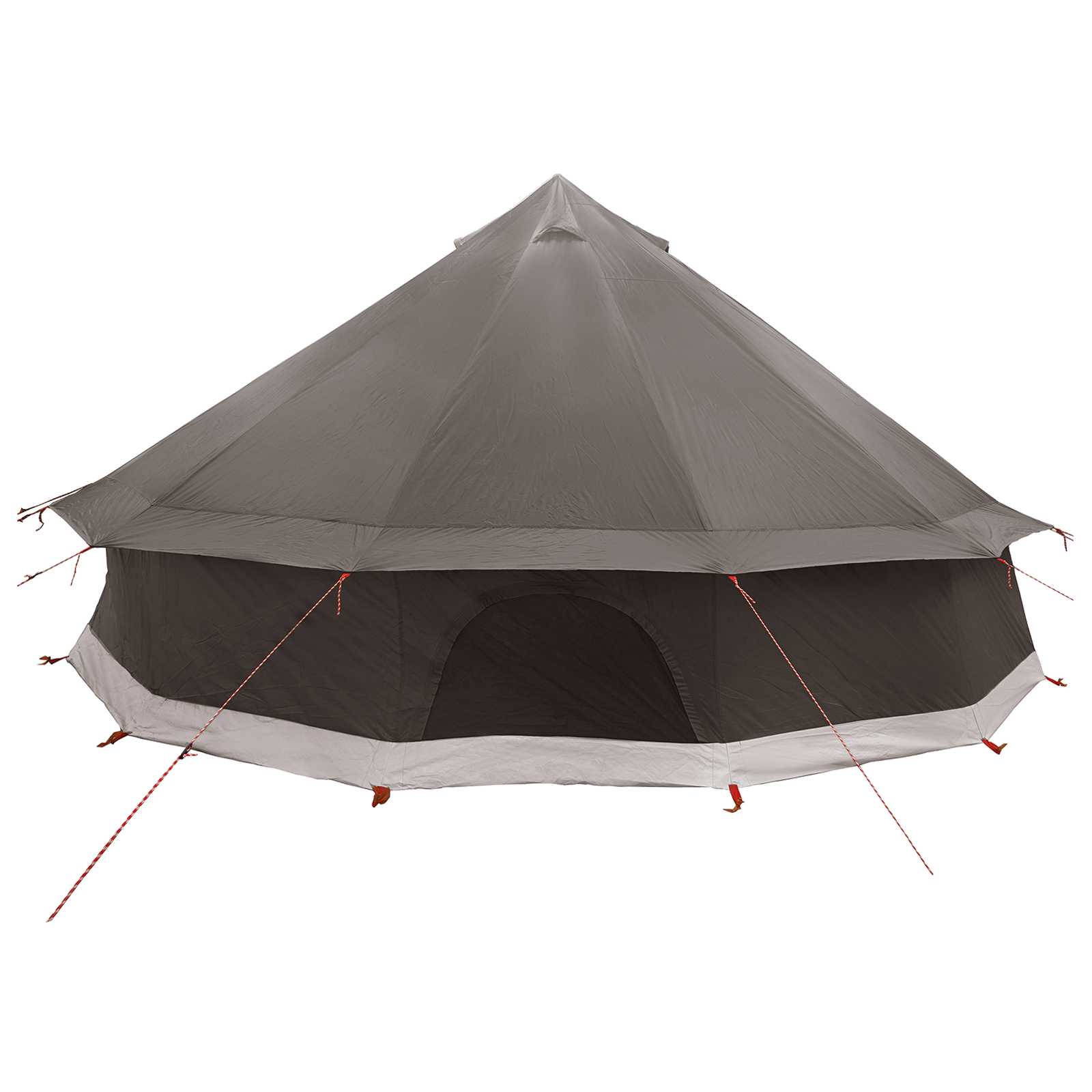 vidaXL Namiot Tipi Brązowy Szary 600 x 600 x 350 cm Poliester i Stal