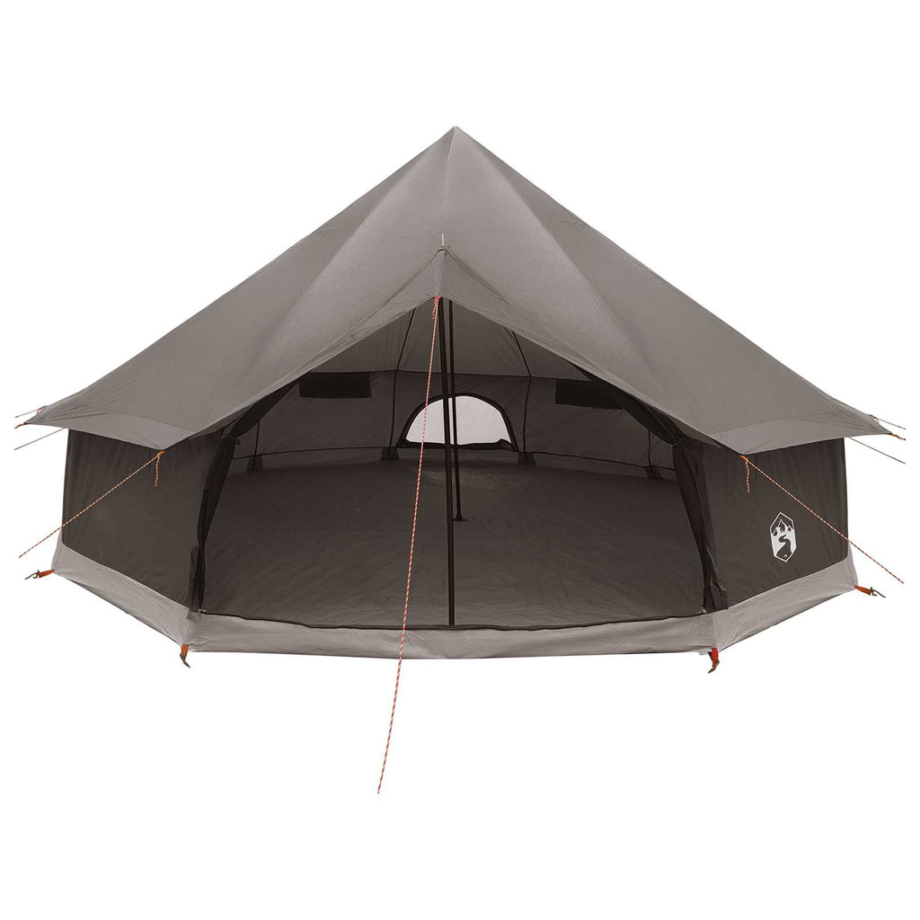 vidaXL Namiot Tipi Brązowy Szary 600 x 600 x 350 cm Poliester i Stal