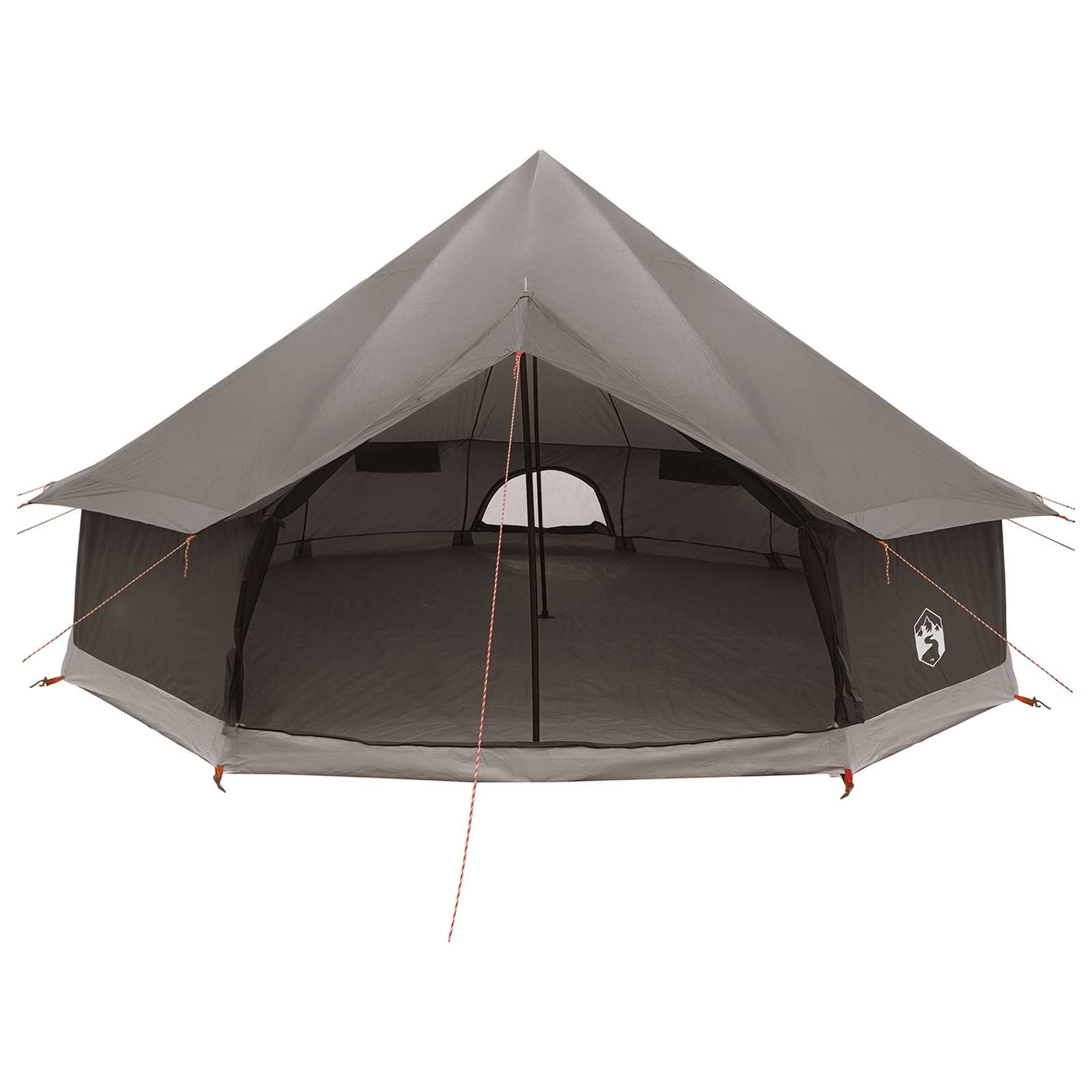 vidaXL Namiot Tipi Brązowy Szary 600 x 600 x 350 cm Poliester i Stal