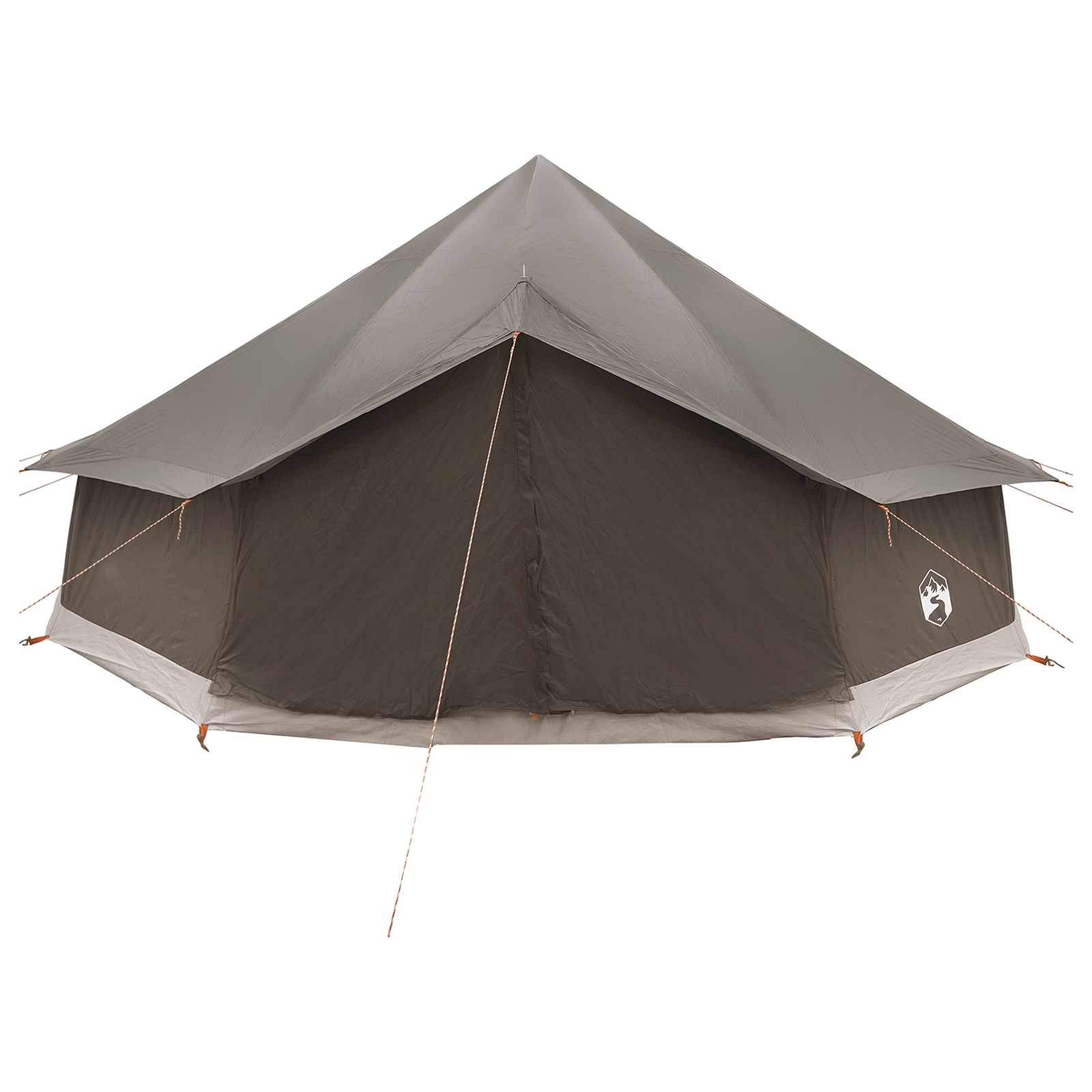 vidaXL Namiot Tipi Brązowy Szary 600 x 600 x 350 cm Poliester i Stal