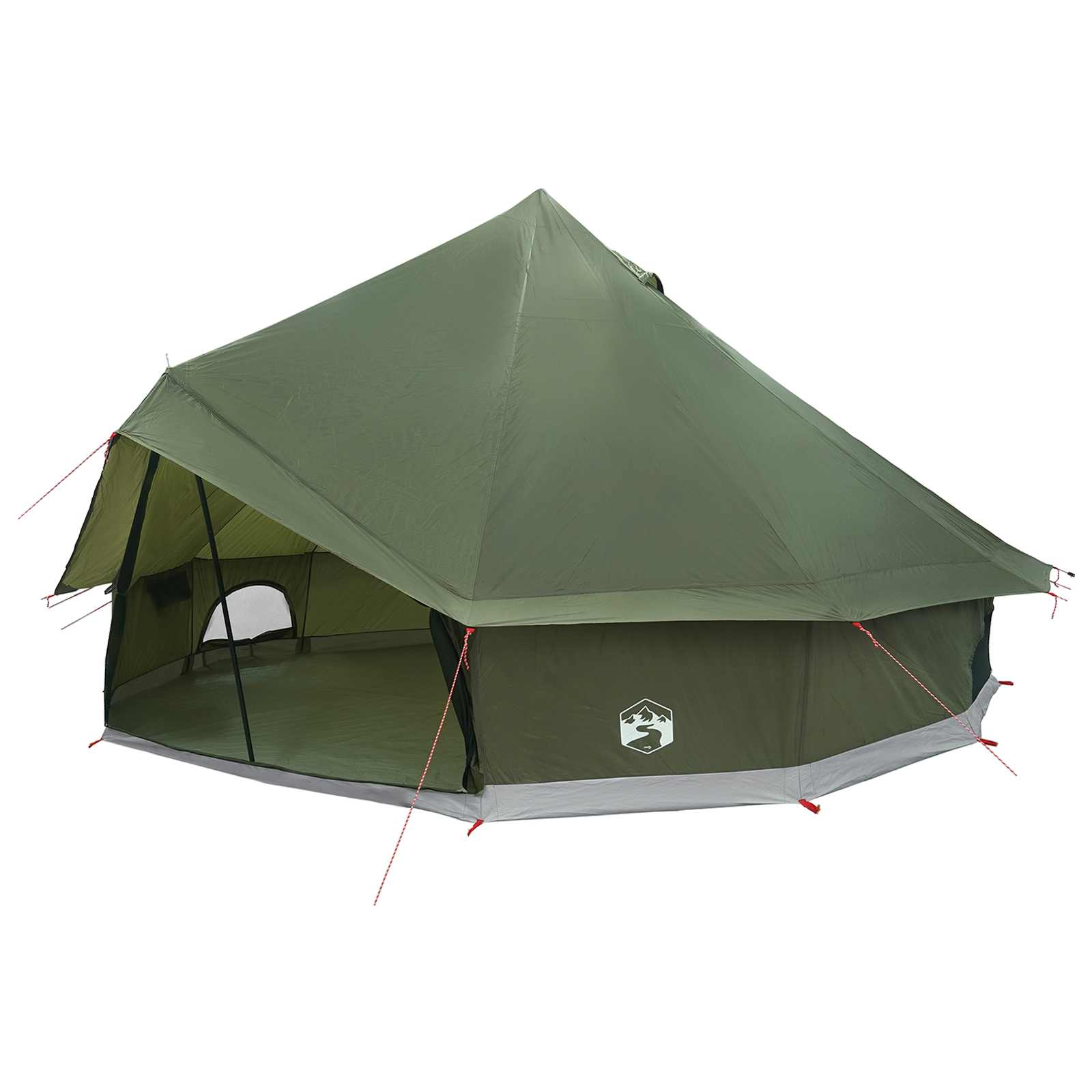 vidaXL Namiot Tipi z dachem Oliwkowy zielony 500 x 500 x 300 cm