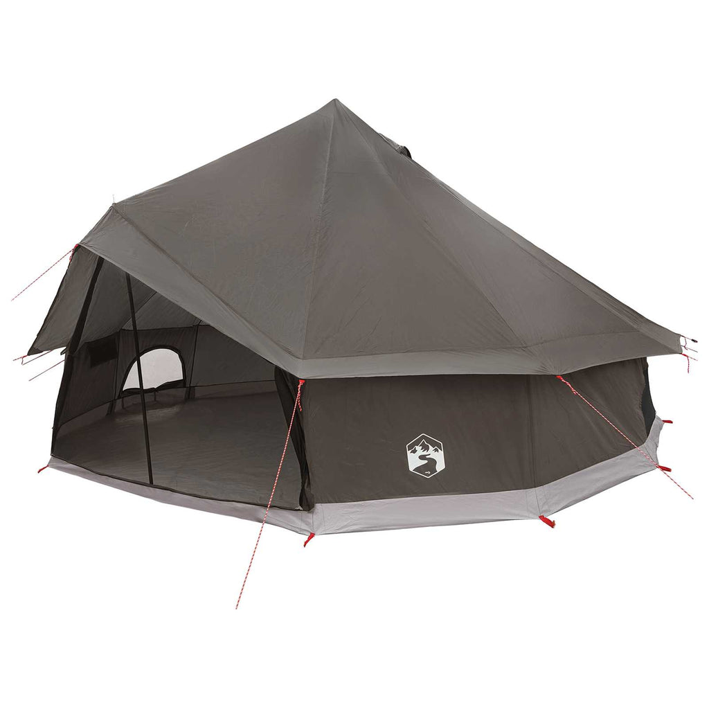 vidaXL Namiot Tipi Brązowy Szary 500 x 500 x 300 cm Poliester i Stal