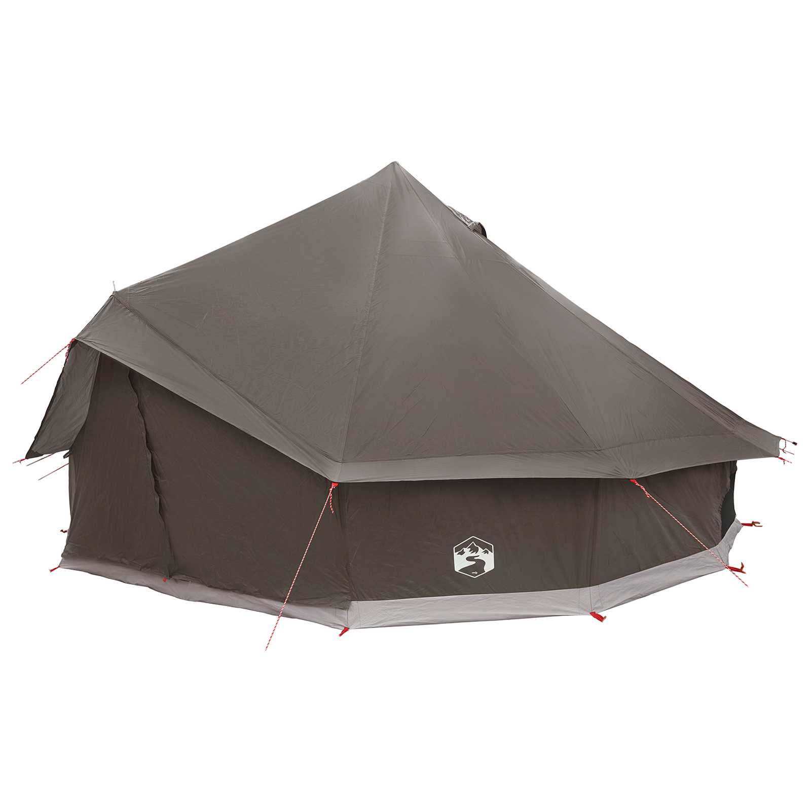 vidaXL Namiot Tipi Brązowy Szary 500 x 500 x 300 cm Poliester i Stal