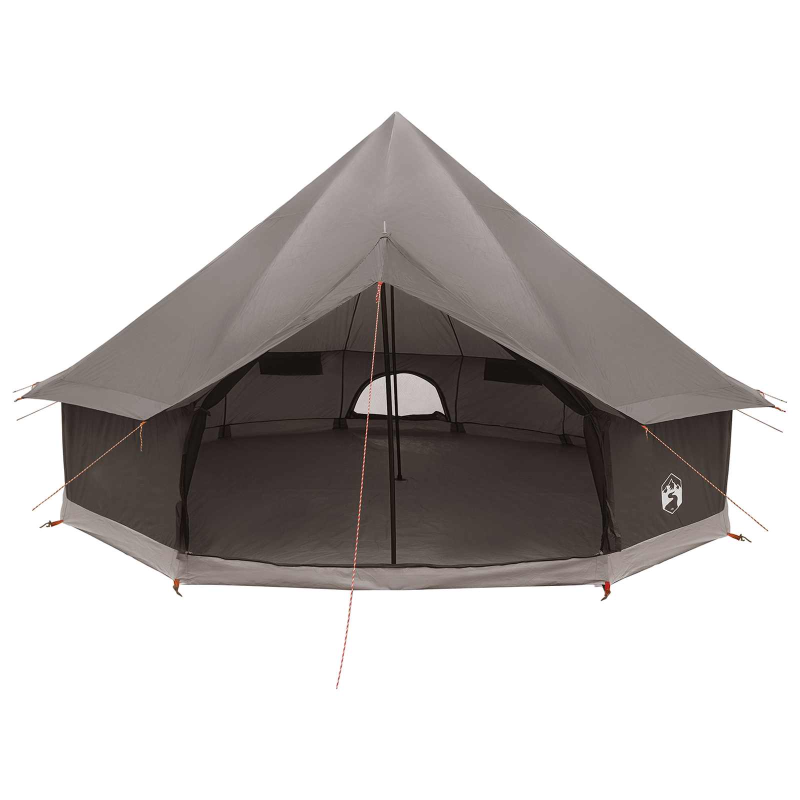 vidaXL Namiot Tipi Brązowy Szary 500 x 500 x 300 cm Poliester i Stal