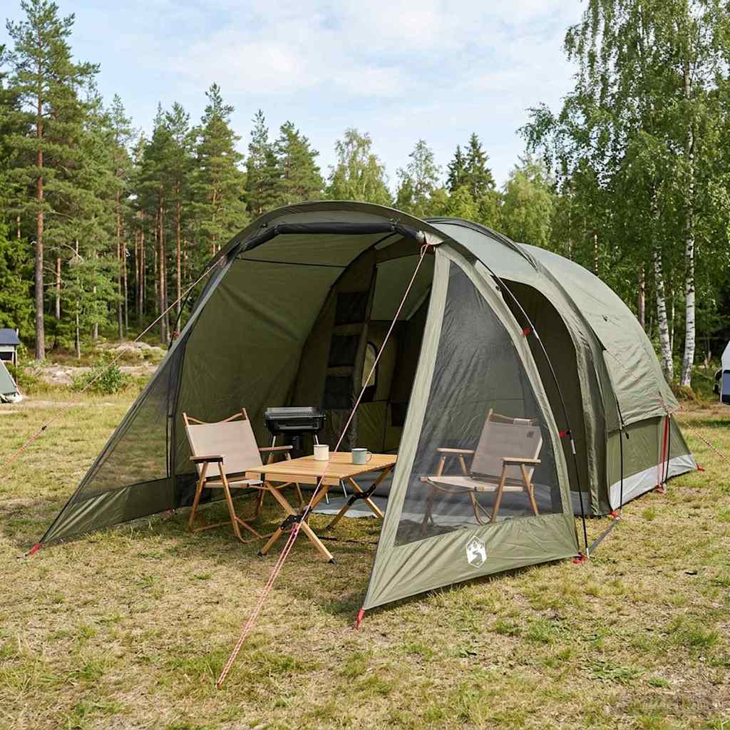 vidaXL Namiot domek z dachem Oliwkowy zielony 488 x 244 x 183 cm