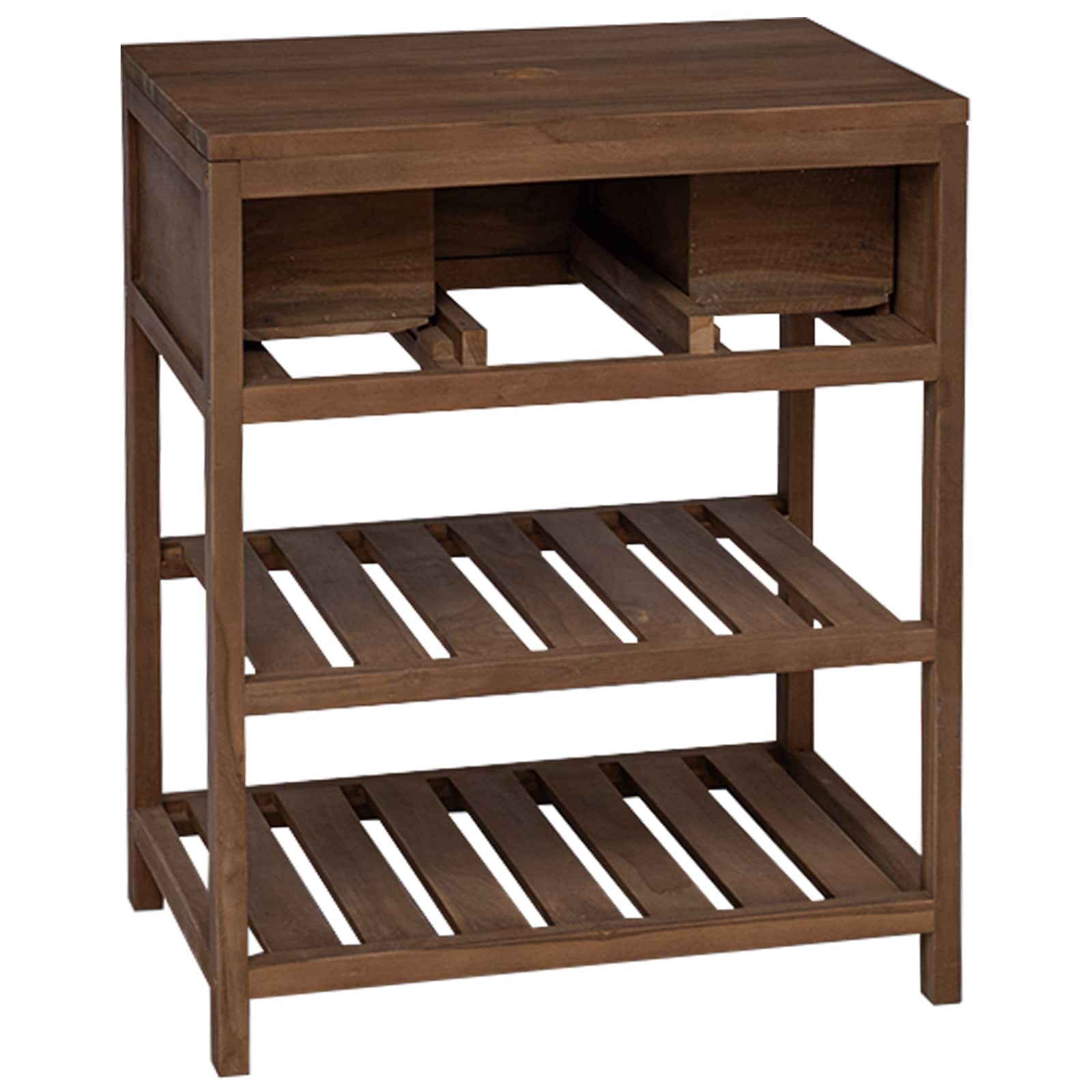 vidaXL Szafka Łazienkowa naturalny 60 x 45 x 75 cm Lite drewno teakowe