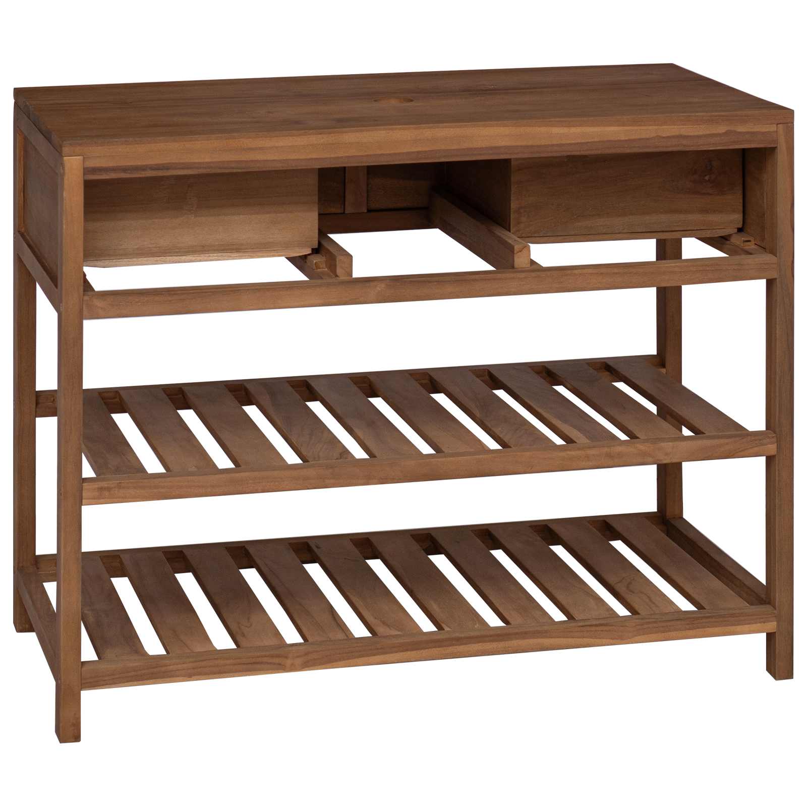 vidaXL Szafka Łazienkowa naturalny 90 x 45 x 75 cm Lite drewno teakowe