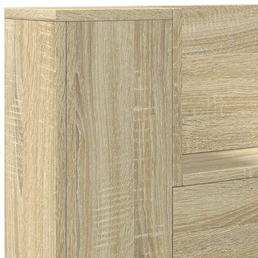 vidaXL Szafka z Wezgłowiem z LED z półką Sonoma 120 x 16,5 x 103,5 cm