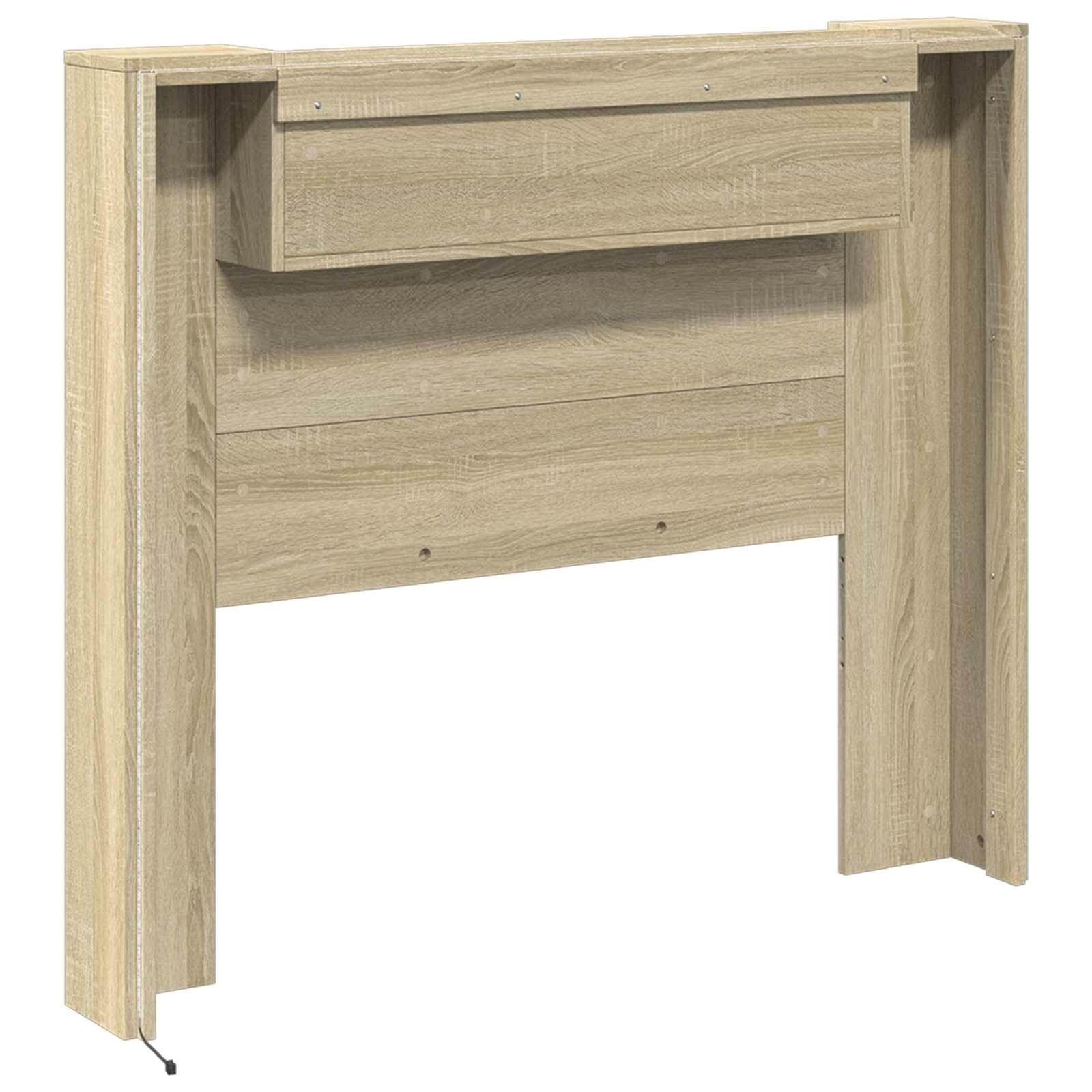 vidaXL Szafka z Wezgłowiem z LED z półką Sonoma 120 x 16,5 x 103,5 cm