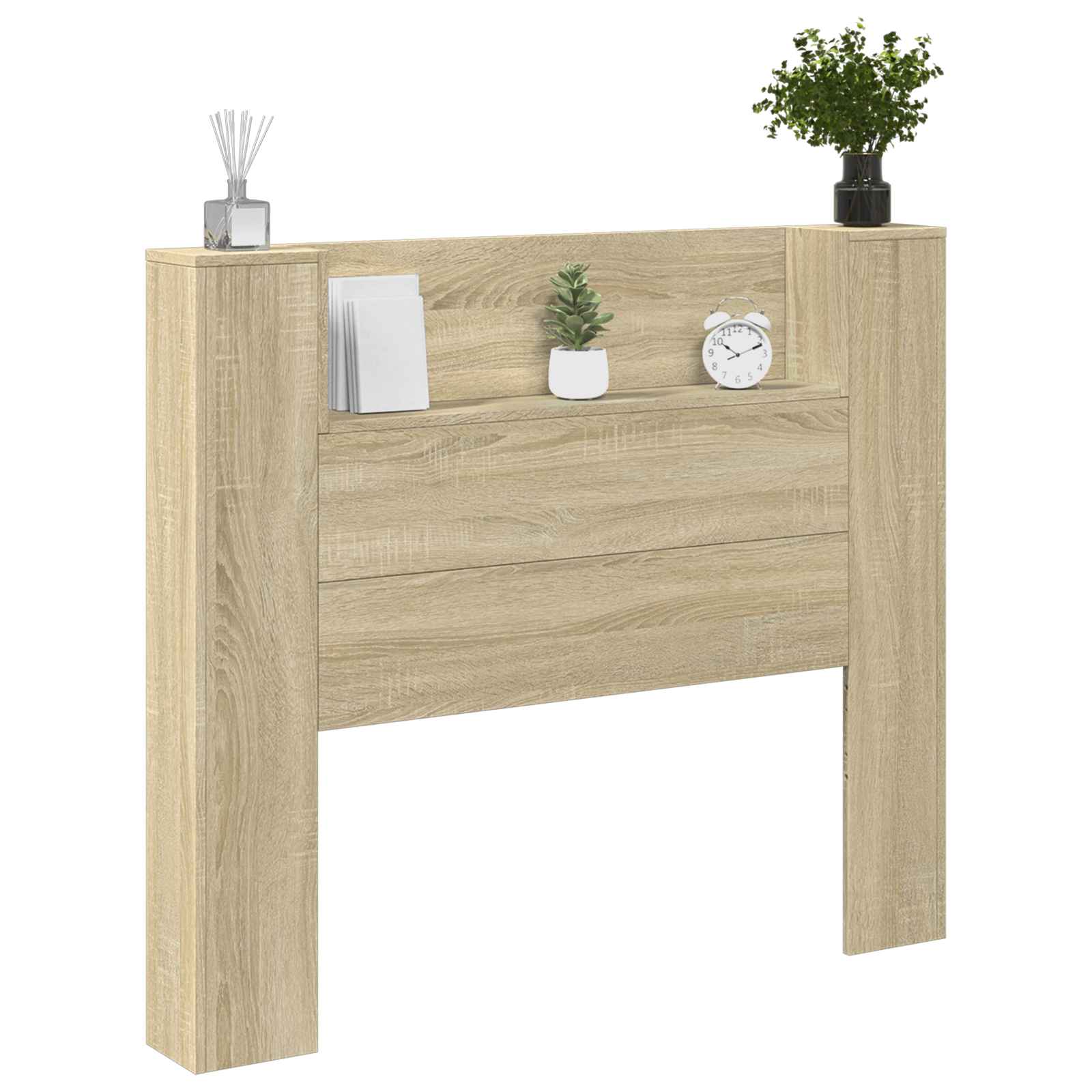 vidaXL Szafka z Wezgłowiem z LED z półką Sonoma 120 x 16,5 x 103,5 cm
