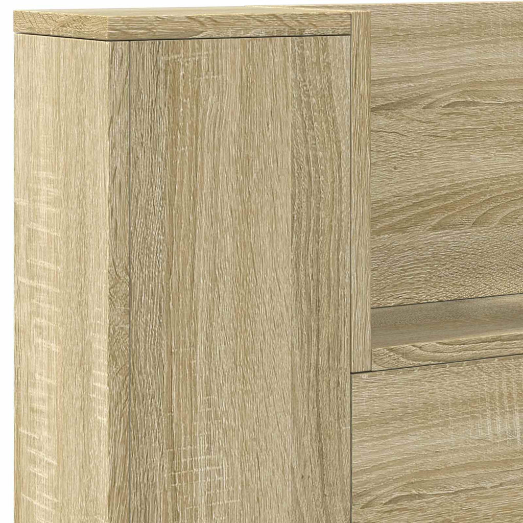 vidaXL Szafka z Wezgłowiem z LED z półką Sonoma 140 x 16,5 x 103,5 cm