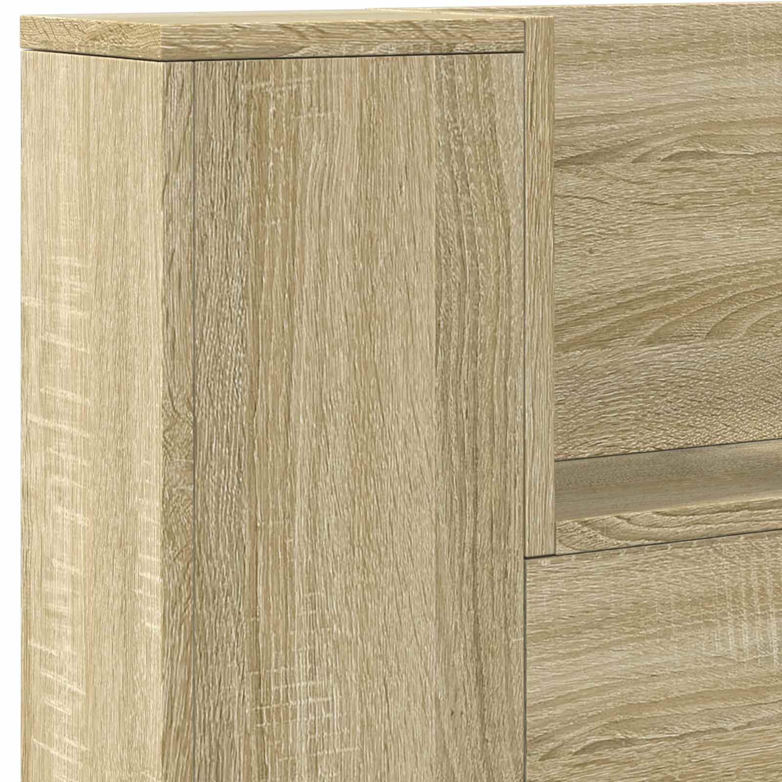 vidaXL Szafka z Wezgłowiem z LED z półką Sonoma 140 x 16,5 x 103,5 cm