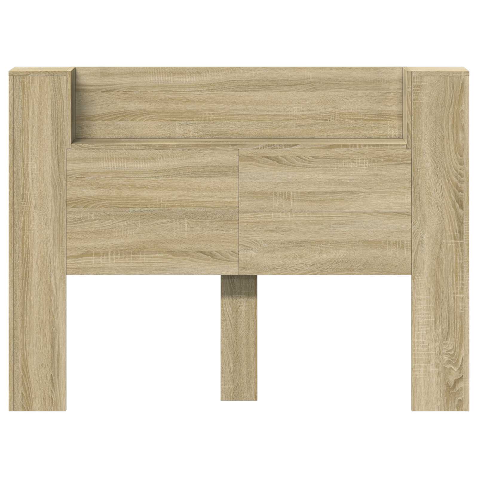 vidaXL Szafka z Wezgłowiem z LED z półką Sonoma 140 x 16,5 x 103,5 cm