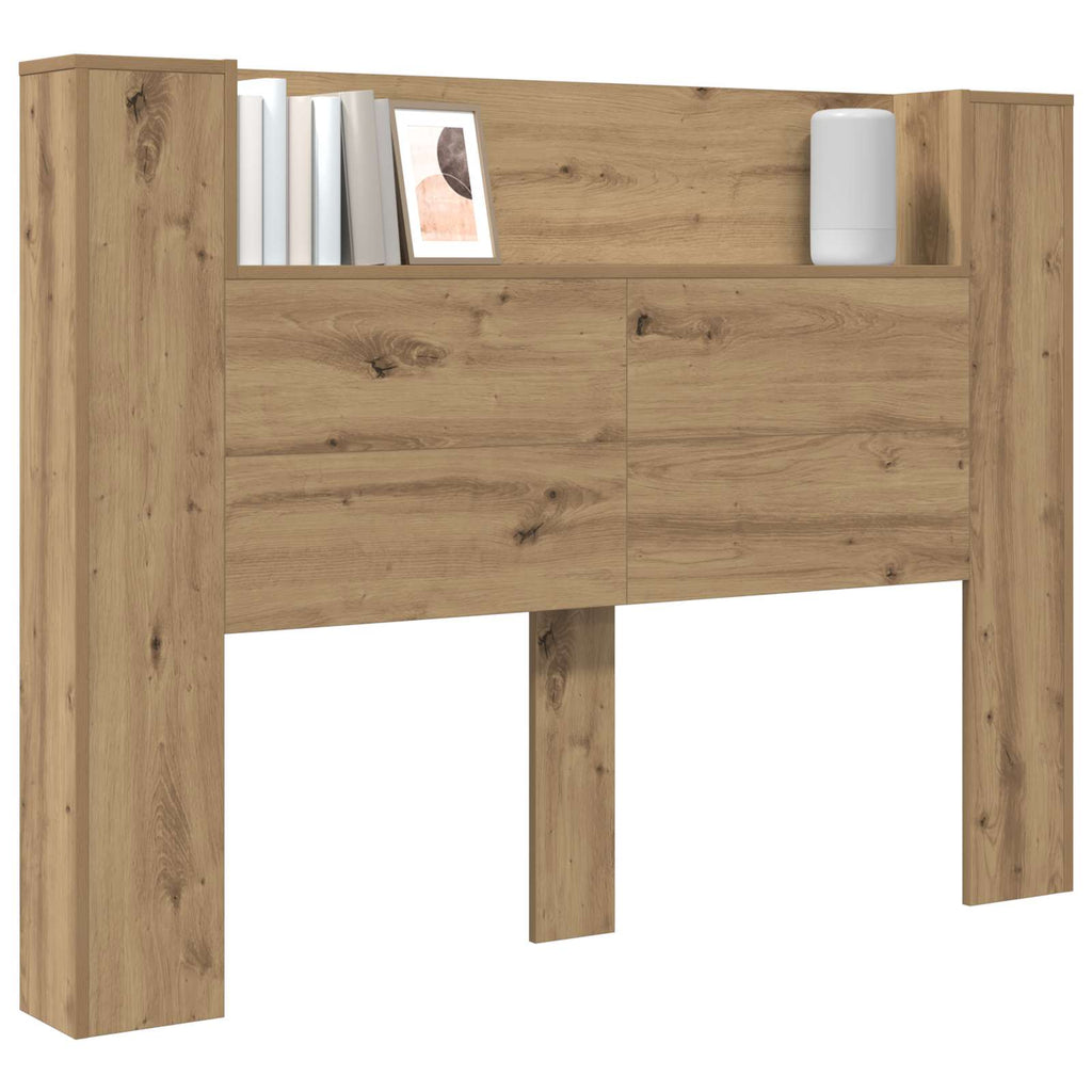 vidaXL Szafka z Wezgłowiem z LED Ze LED Lights Dąb Rzemieślniczy