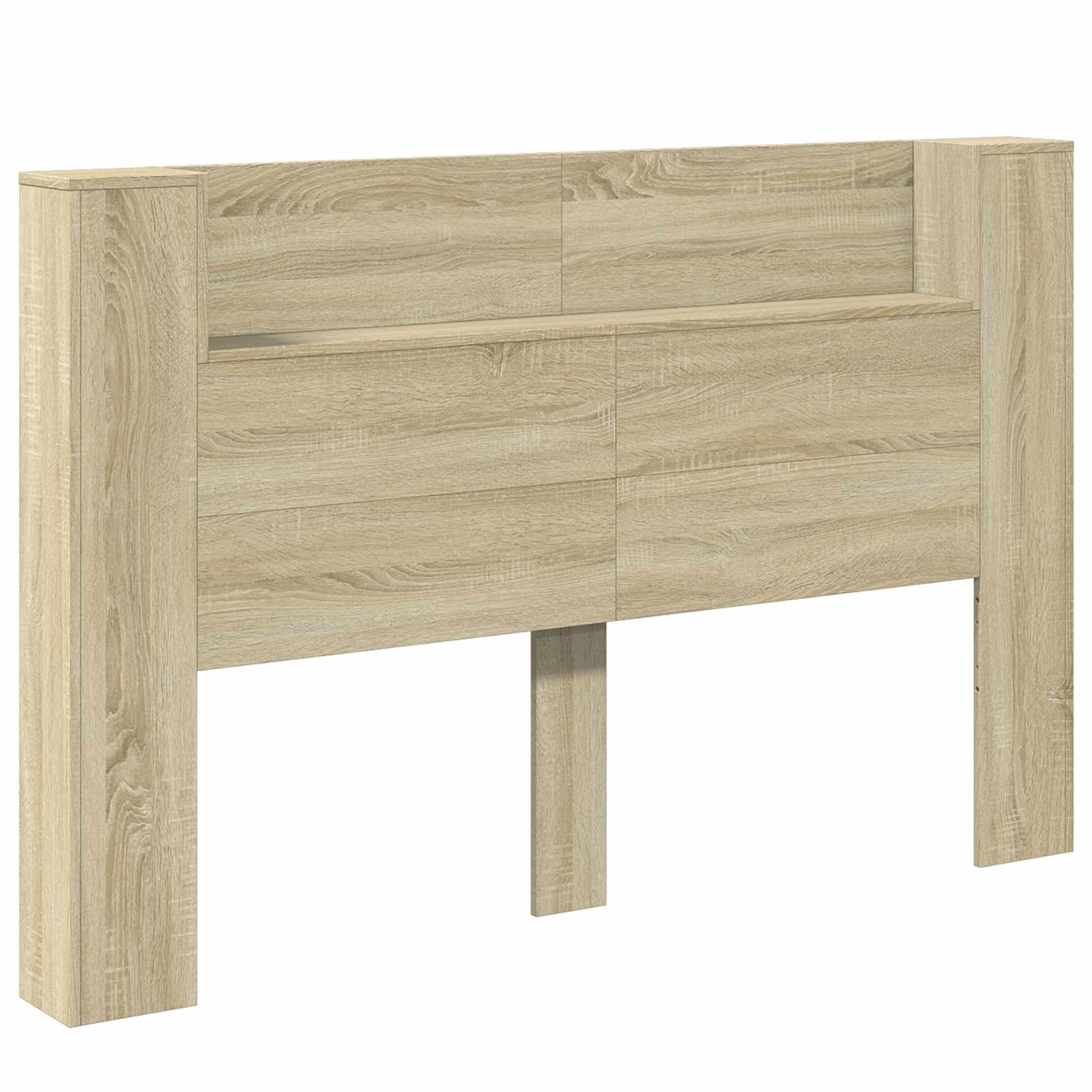vidaXL Szafka z Wezgłowiem z LED z półką Sonoma 160 x 16,5 x 103,5 cm
