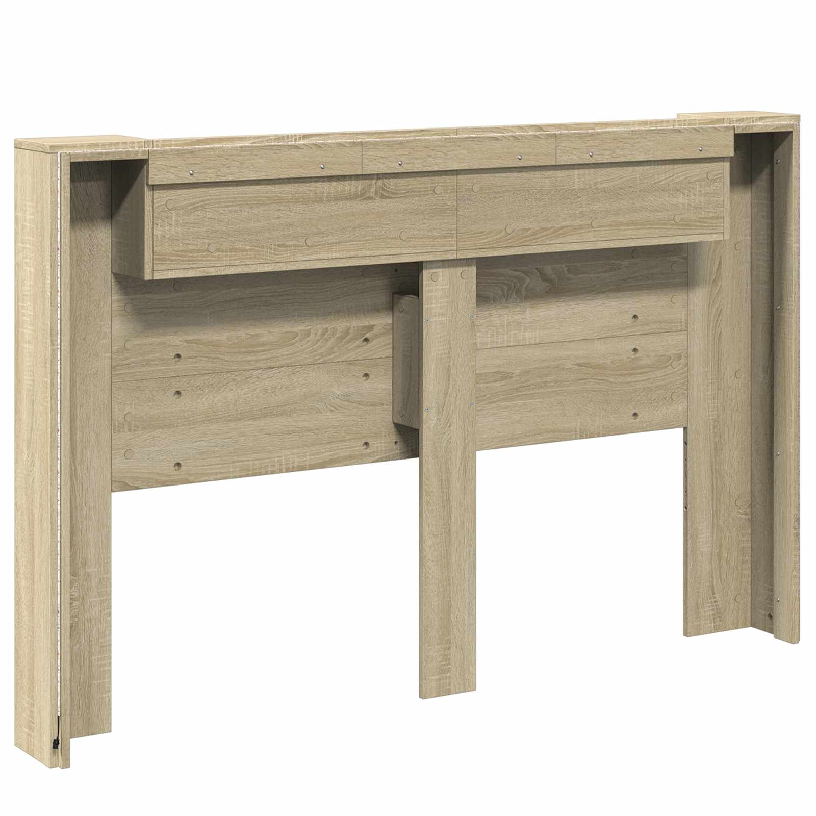 vidaXL Szafka z Wezgłowiem z LED z półką Sonoma 160 x 16,5 x 103,5 cm