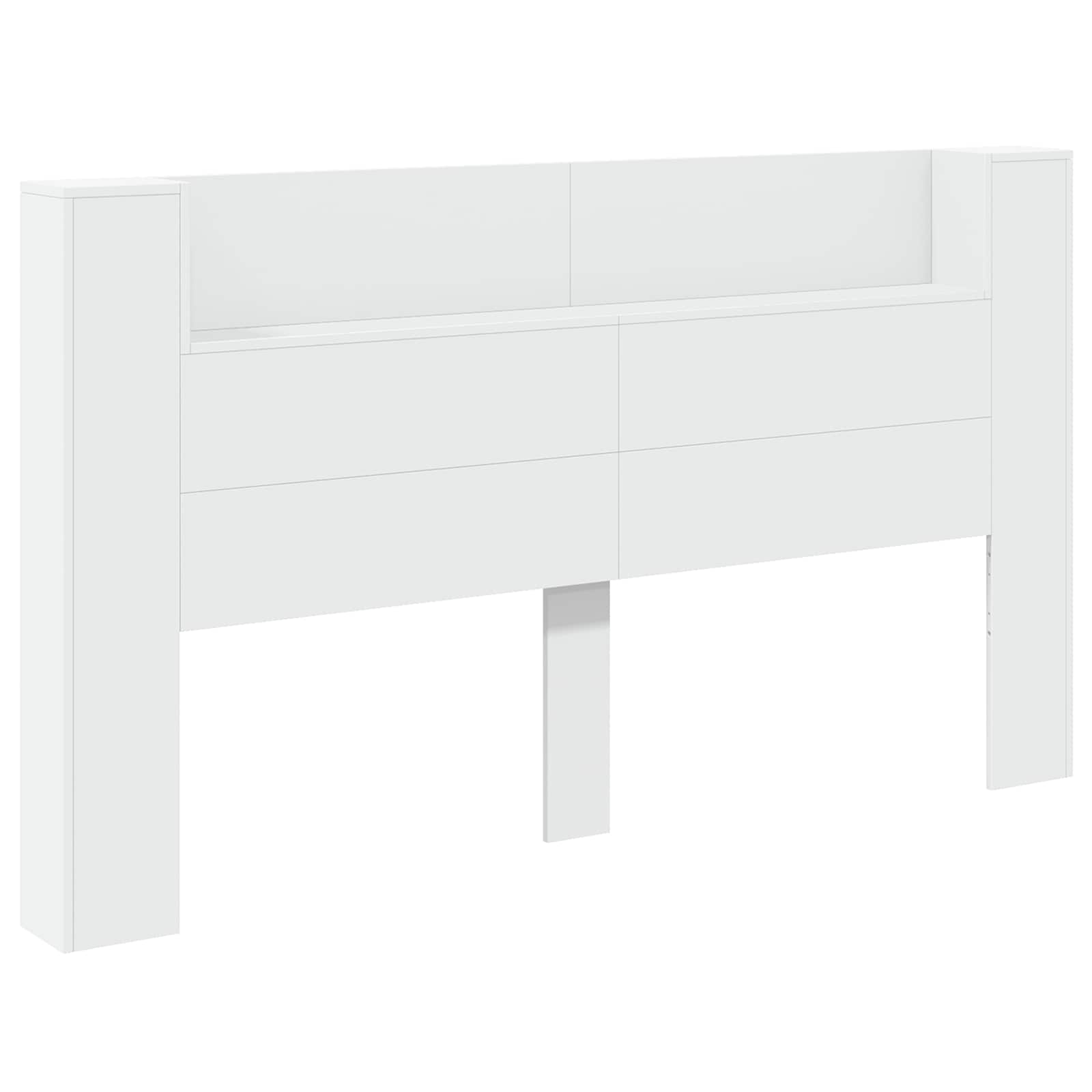 vidaXL Szafka z Wezgłowiem z LED z półką Biały 180 x 16,5 x 103,5 cm