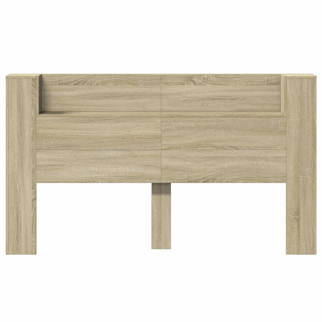 vidaXL Szafka z Wezgłowiem z LED z półką Sonoma 180 x 16,5 x 103,5 cm
