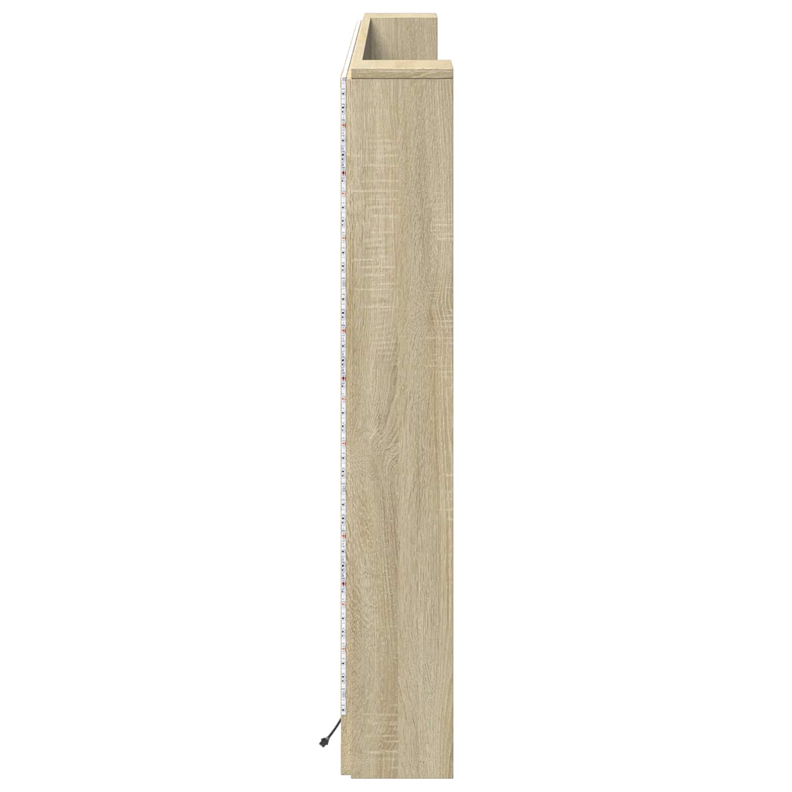vidaXL Szafka z Wezgłowiem z LED z półką Sonoma 180 x 16,5 x 103,5 cm