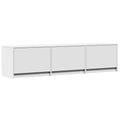 vidaXL Szafka pod telewizor z LED z szufladą Biały 165 x 34 x 40 cm