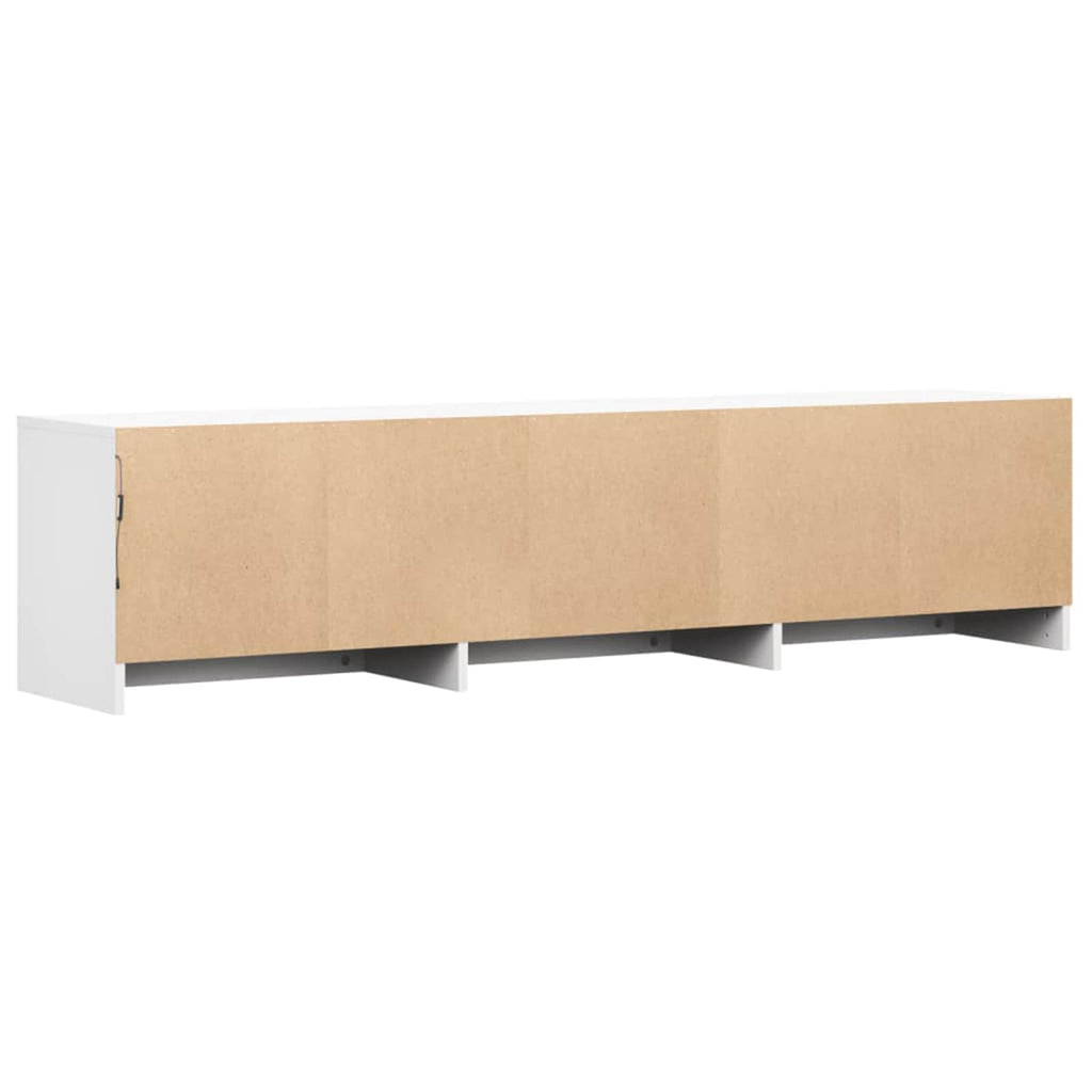 vidaXL Szafka pod telewizor z LED z szufladą Biały 165 x 34 x 40 cm