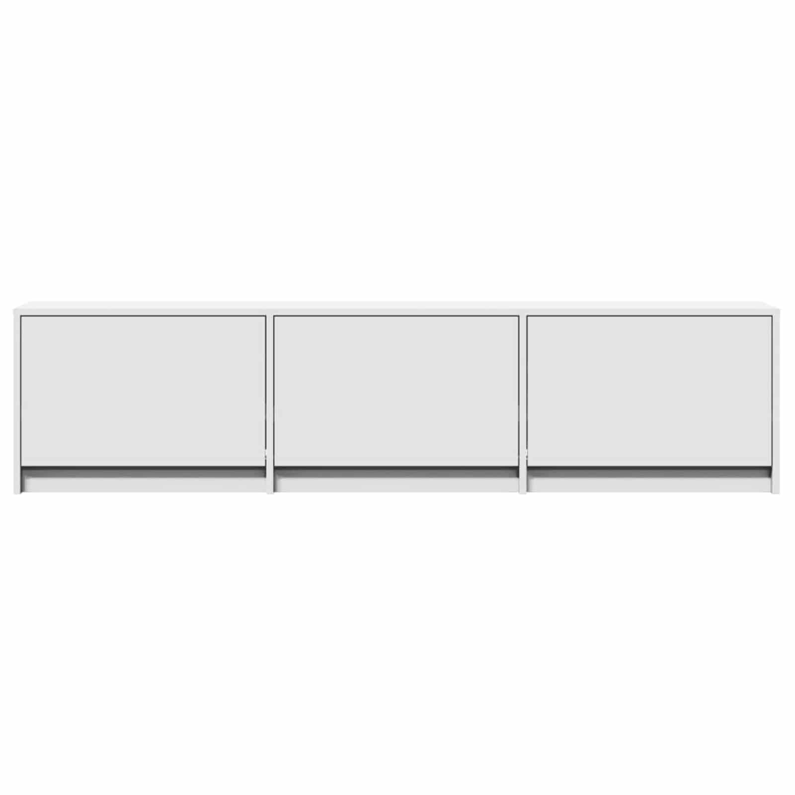 vidaXL Szafka pod telewizor z LED z szufladą Biały 165 x 34 x 40 cm