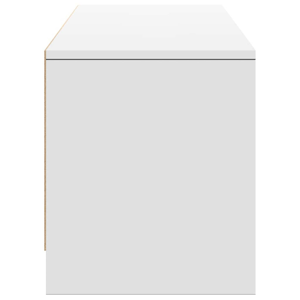 vidaXL Szafka pod telewizor z LED z szufladą Biały 165 x 34 x 40 cm