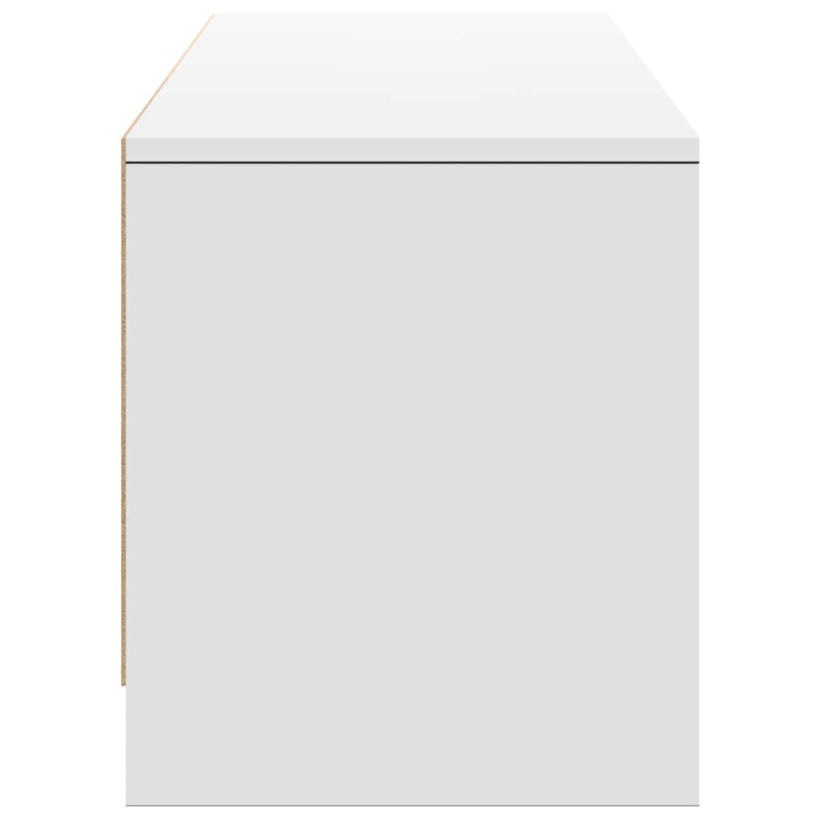 vidaXL Szafka pod telewizor z LED z szufladą Biały 165 x 34 x 40 cm