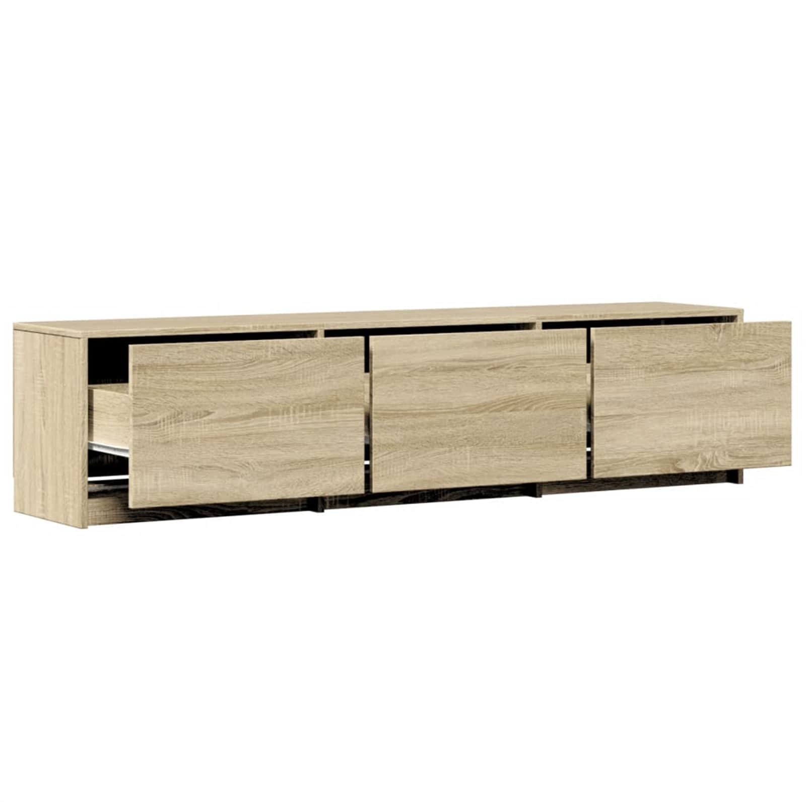 vidaXL Szafka pod telewizor z LED z szufladą Sonoma 165 x 34 x 40 cm