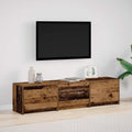 vidaXL Szafka pod telewizor z LED Stare drewno 165 x 34 x 40 cm