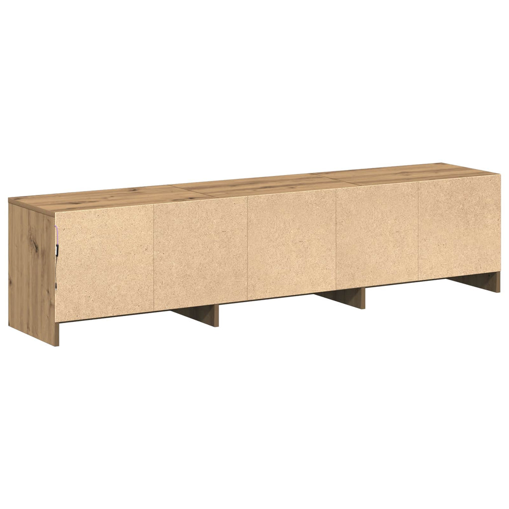 vidaXL Szafka pod telewizor z LED Dąb rzemieślniczy 165 x 34 x 40 cm