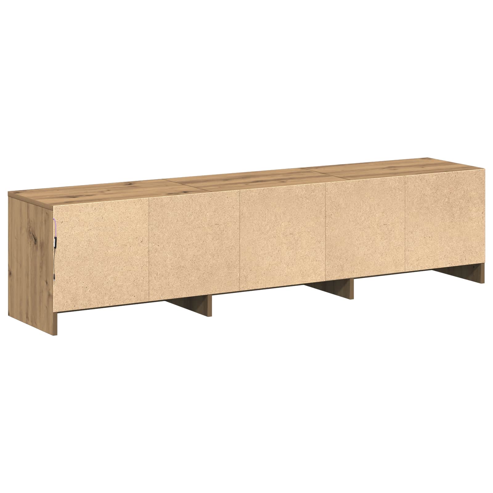 vidaXL Szafka pod telewizor z LED Dąb rzemieślniczy 165 x 34 x 40 cm