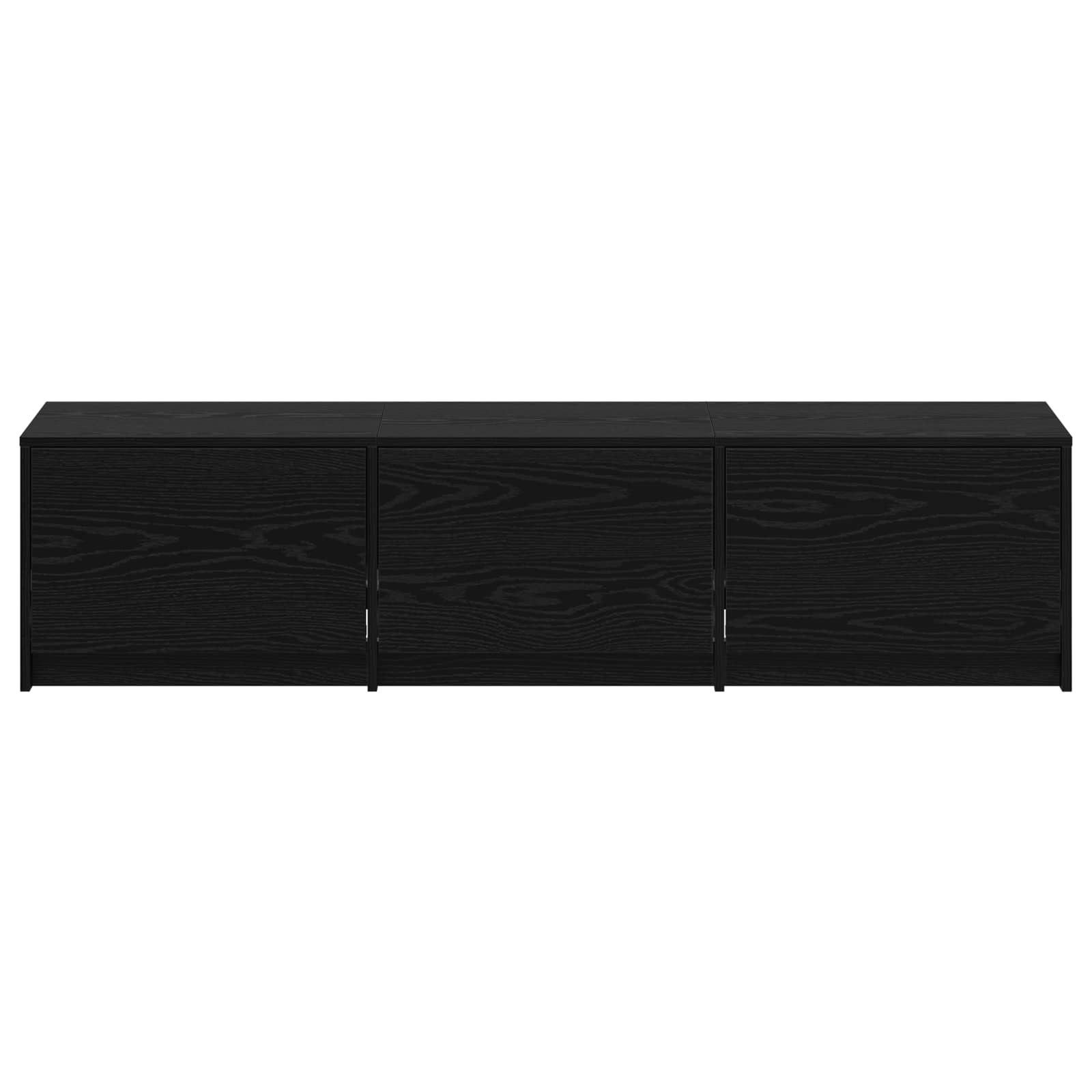 vidaXL Szafka pod telewizor z LED Czarny Dąb 165 x 34 x 40 cm