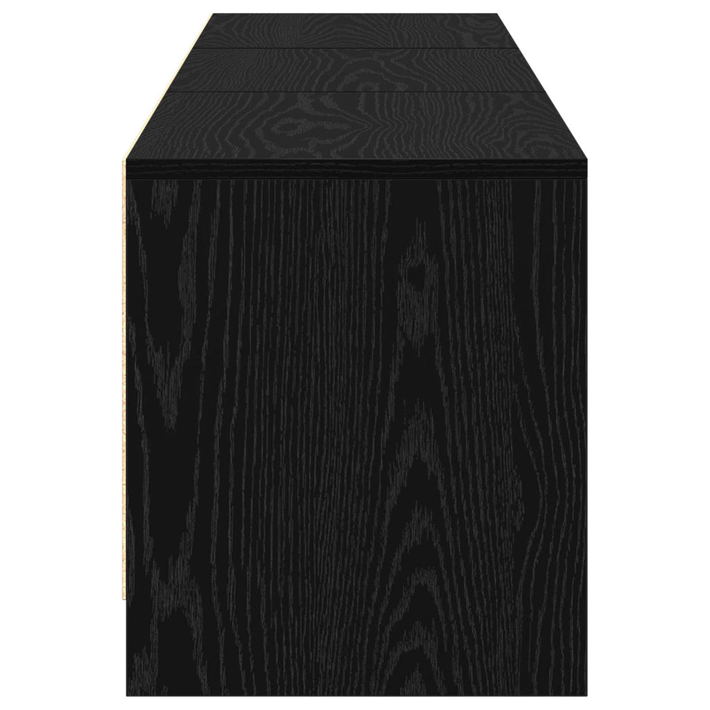 vidaXL Szafka pod telewizor z LED Czarny Dąb 165 x 34 x 40 cm