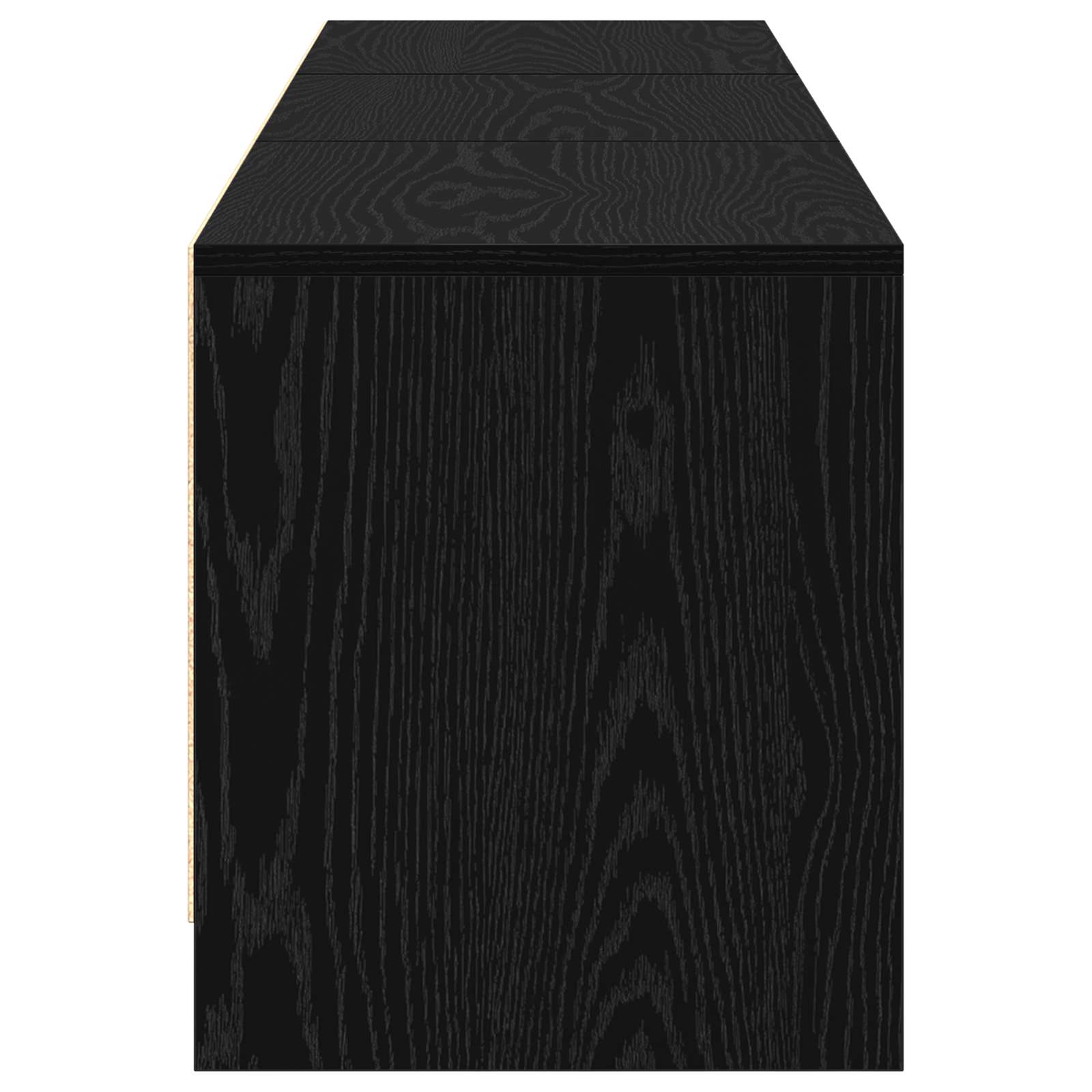 vidaXL Szafka pod telewizor z LED Czarny Dąb 165 x 34 x 40 cm