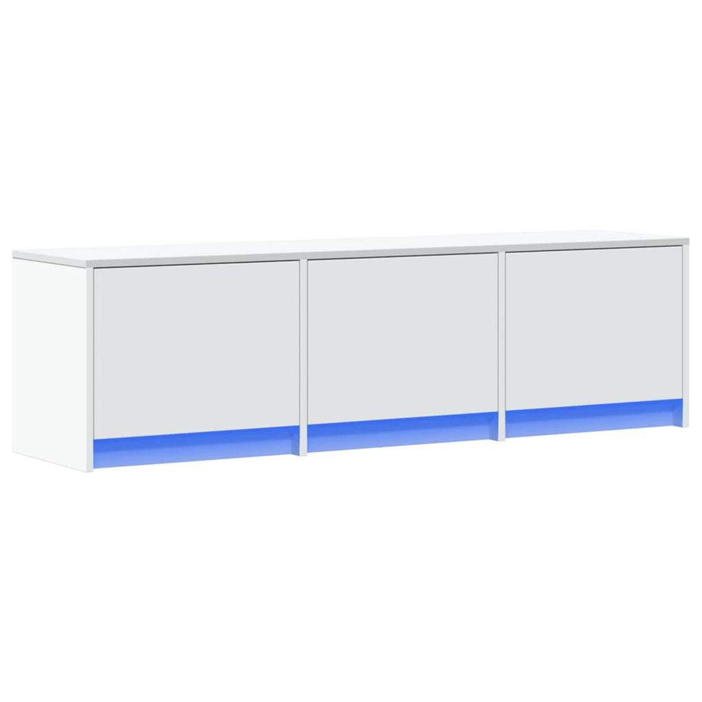 vidaXL Szafka pod telewizor z LED z szufladą Biały 140 x 34 x 40 cm