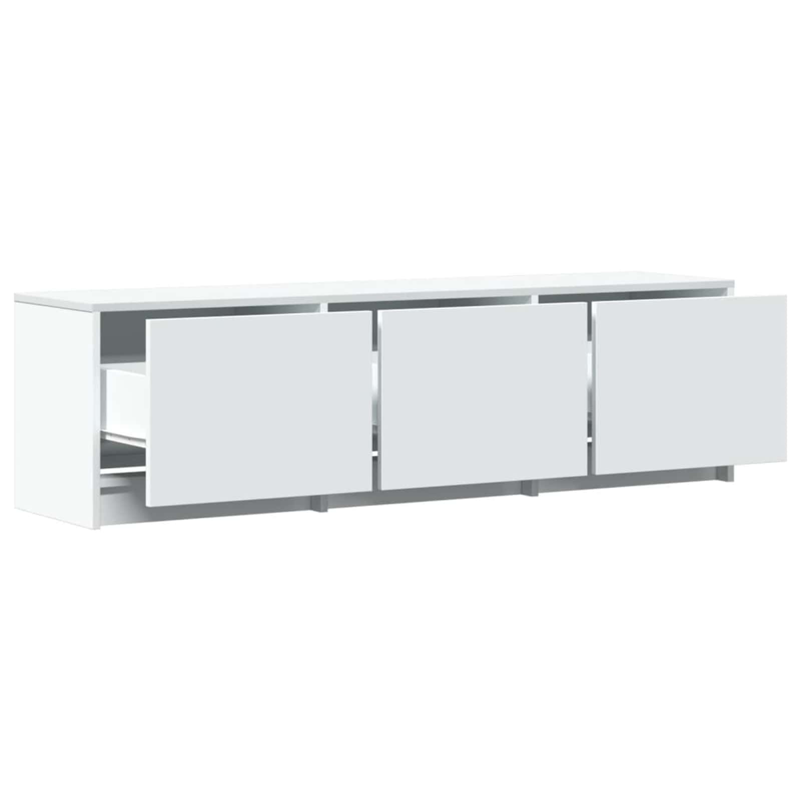 vidaXL Szafka pod telewizor z LED z szufladą Biały 140 x 34 x 40 cm