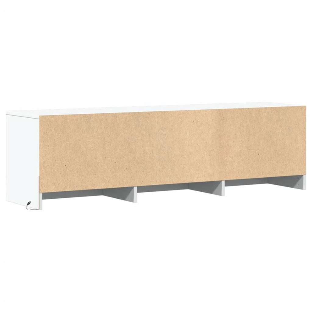 vidaXL Szafka pod telewizor z LED z szufladą Biały 140 x 34 x 40 cm
