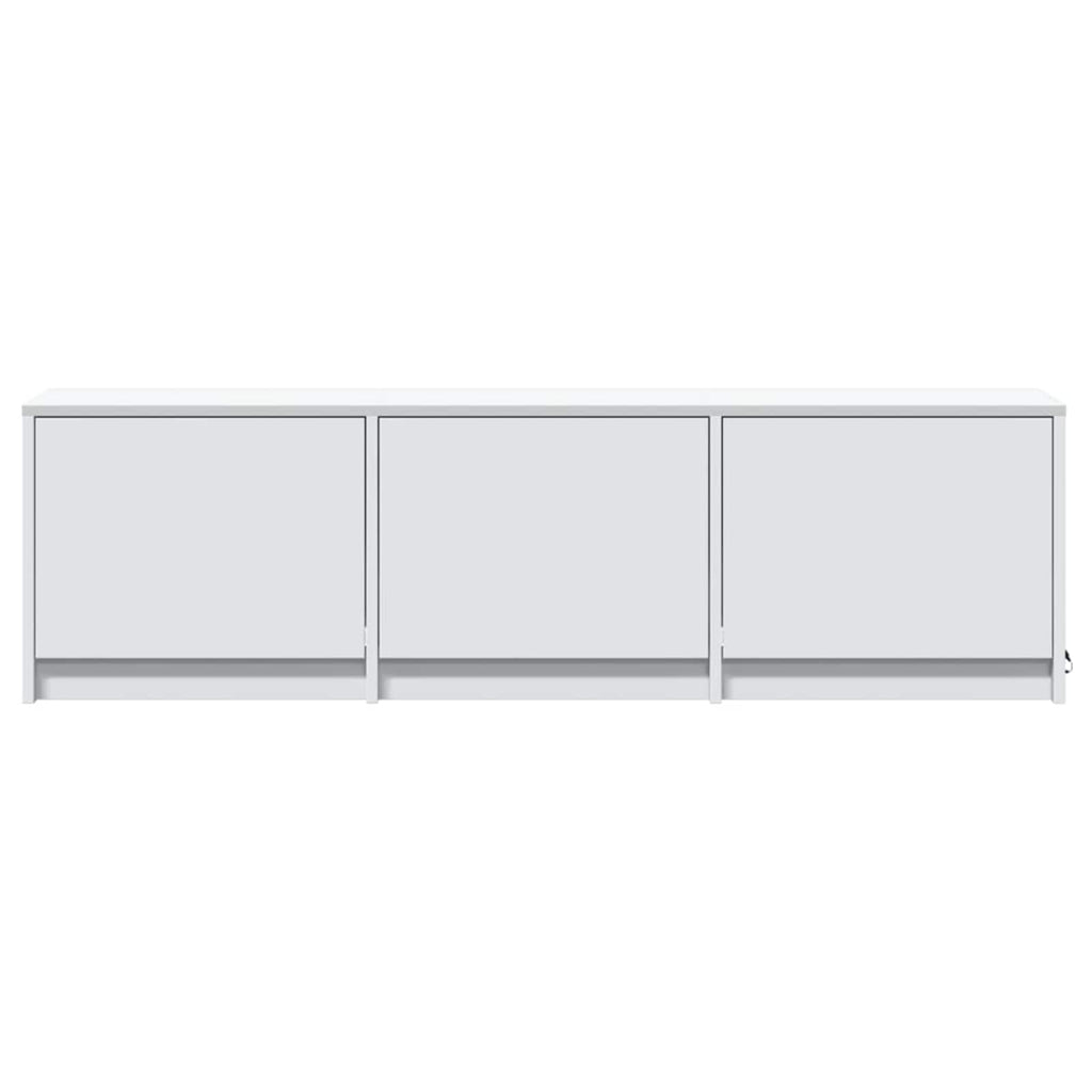 vidaXL Szafka pod telewizor z LED z szufladą Biały 140 x 34 x 40 cm