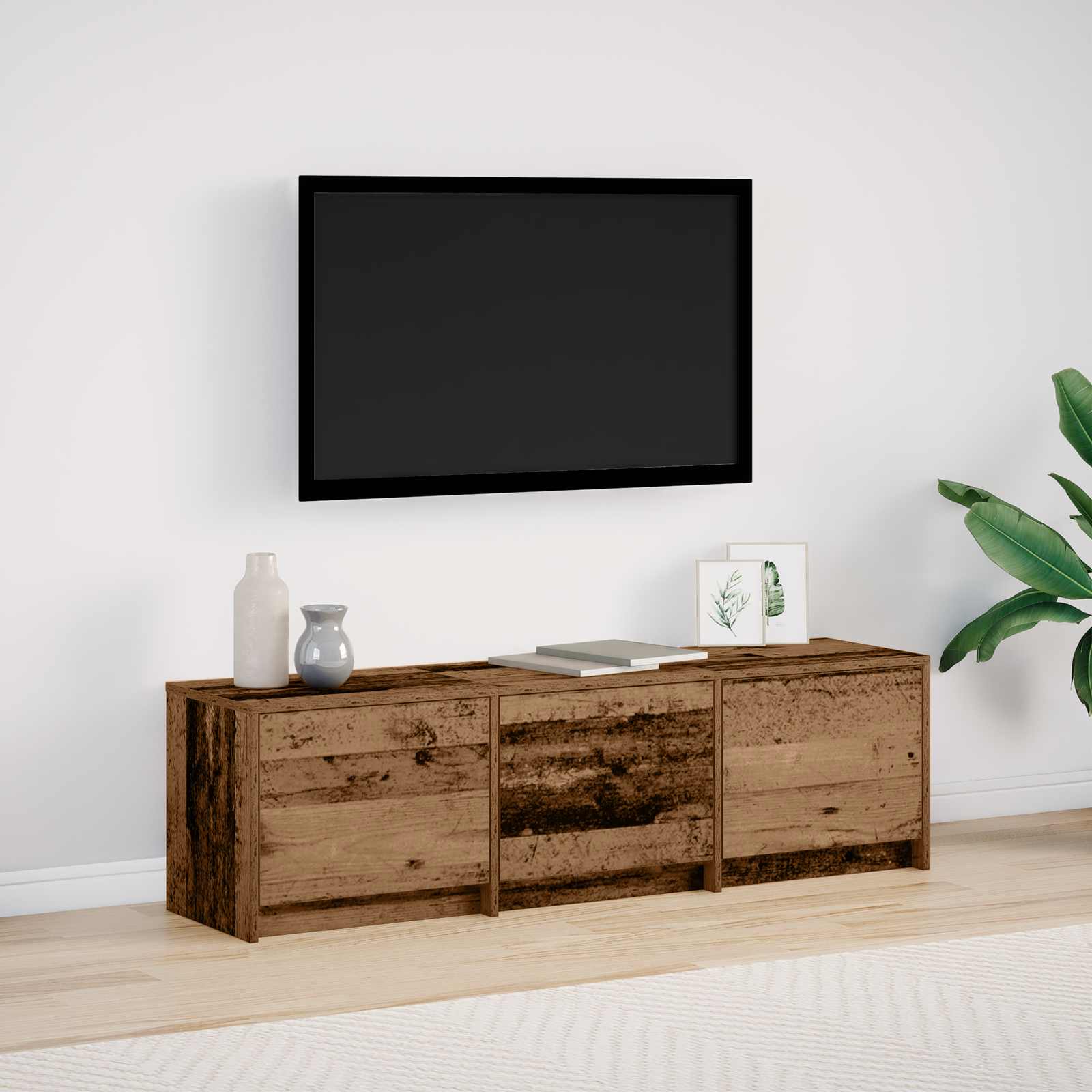 vidaXL Szafka pod telewizor 140 x 34 x 40 cm Stare drewno