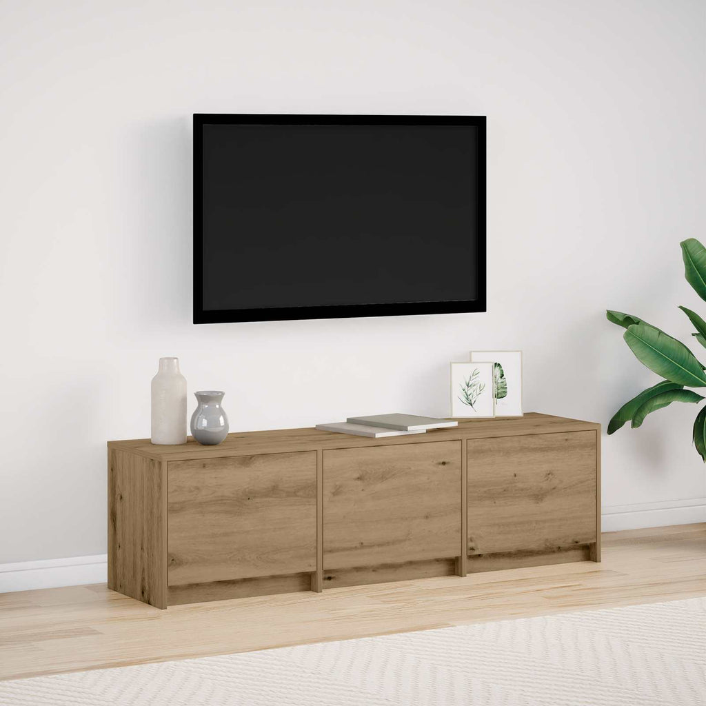 vidaXL Szafka pod telewizor z LED Dąb rzemieślniczy 140 x 34 x 40 cm